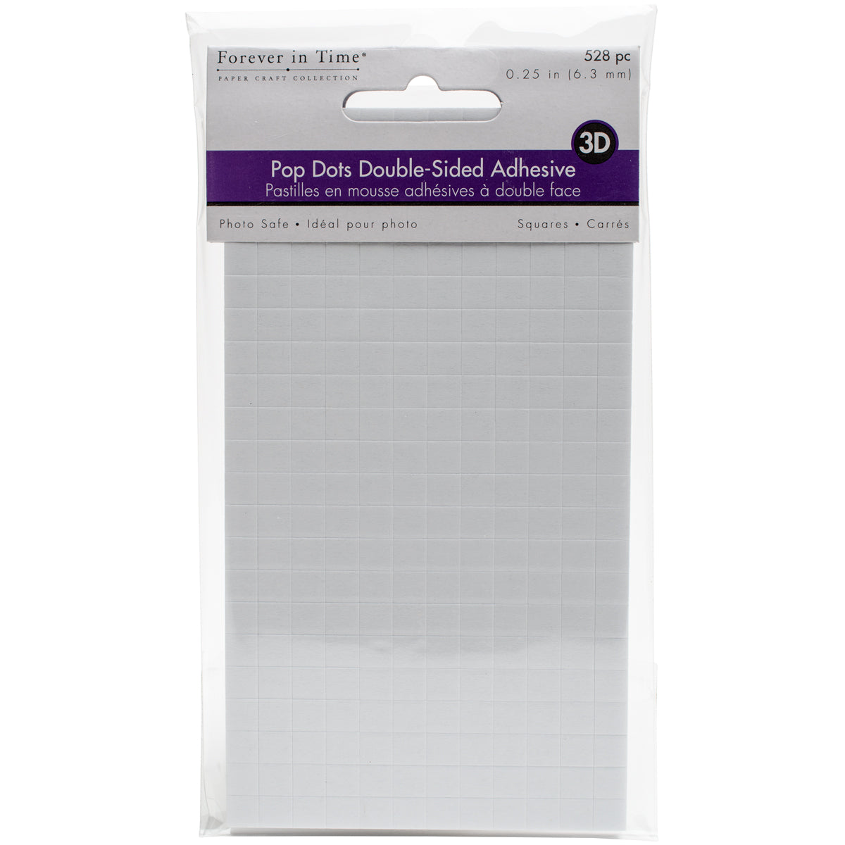 MultiCraft 3D Pop Dots Dual-Adhesive Foam Mounts .25" Square 528/Pkg