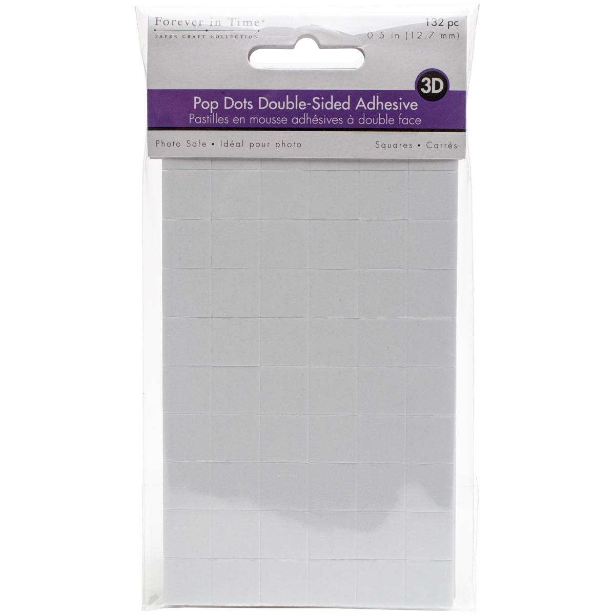 MultiCraft 3D Pop Dots Dual-Adhesive Foam Mounts .5" Square 132/Pkg