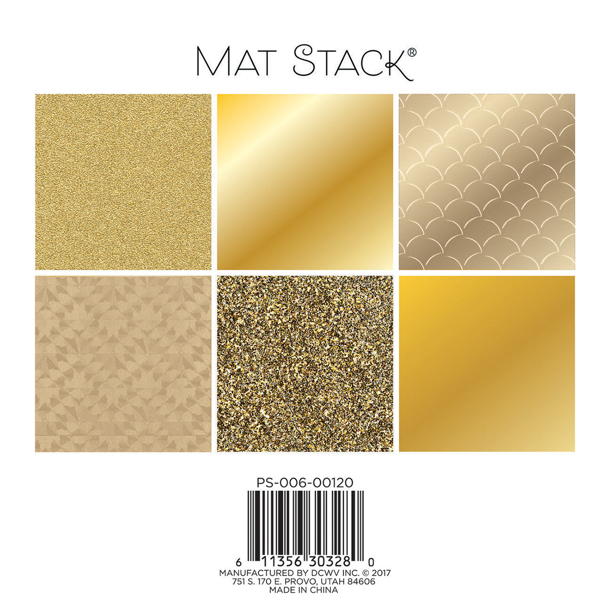 DCWV Cardstock Stack 6"X6" 18/Pkg Golds W/Specialty Finishes