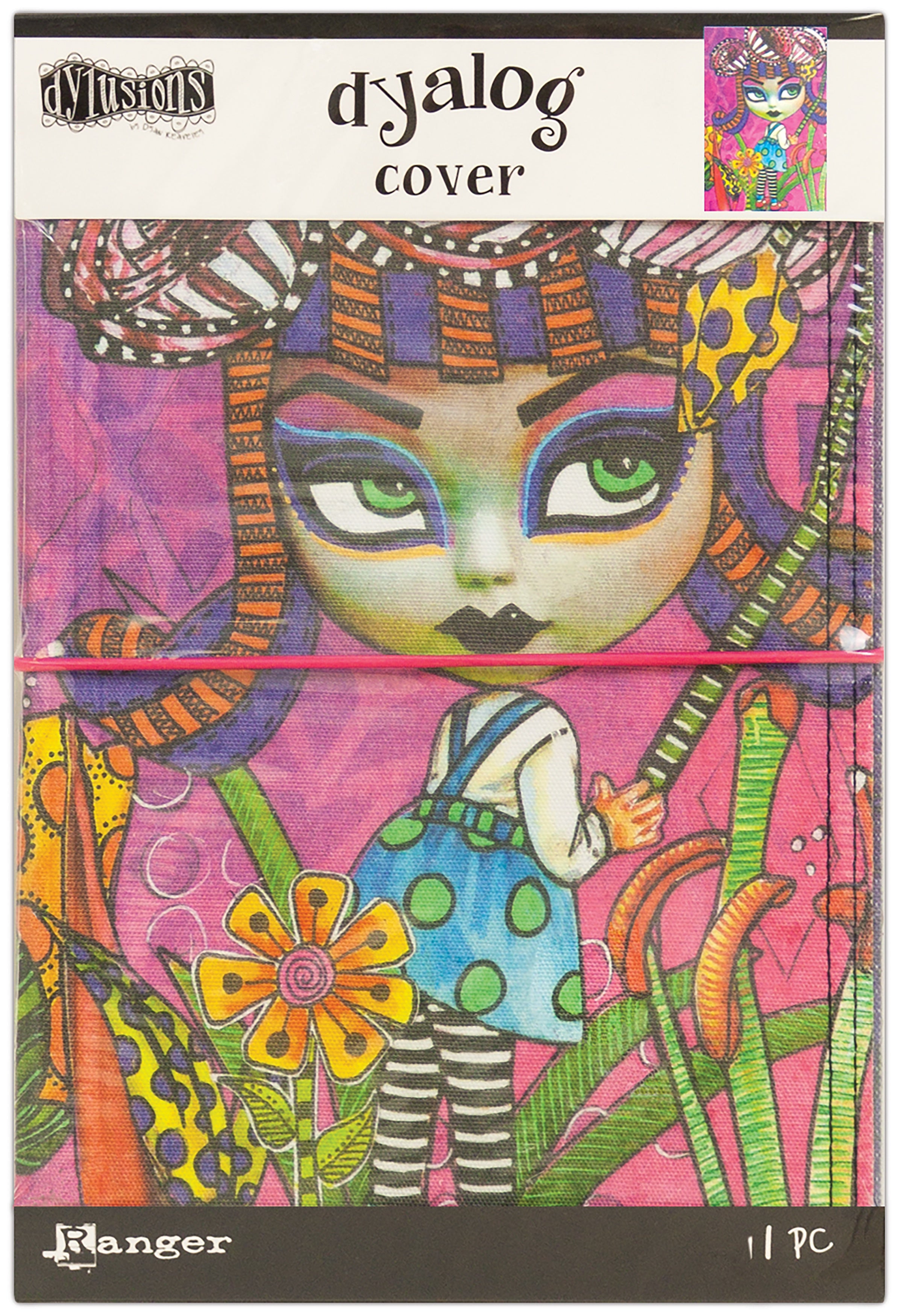 Dyan Reaveley's Dylusions Dyalog Canvas Printed Cover 5"X8" Believe