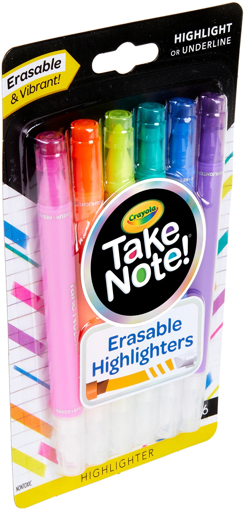 Crayola Take Note! Erasable Highlighters 6/Pkg  