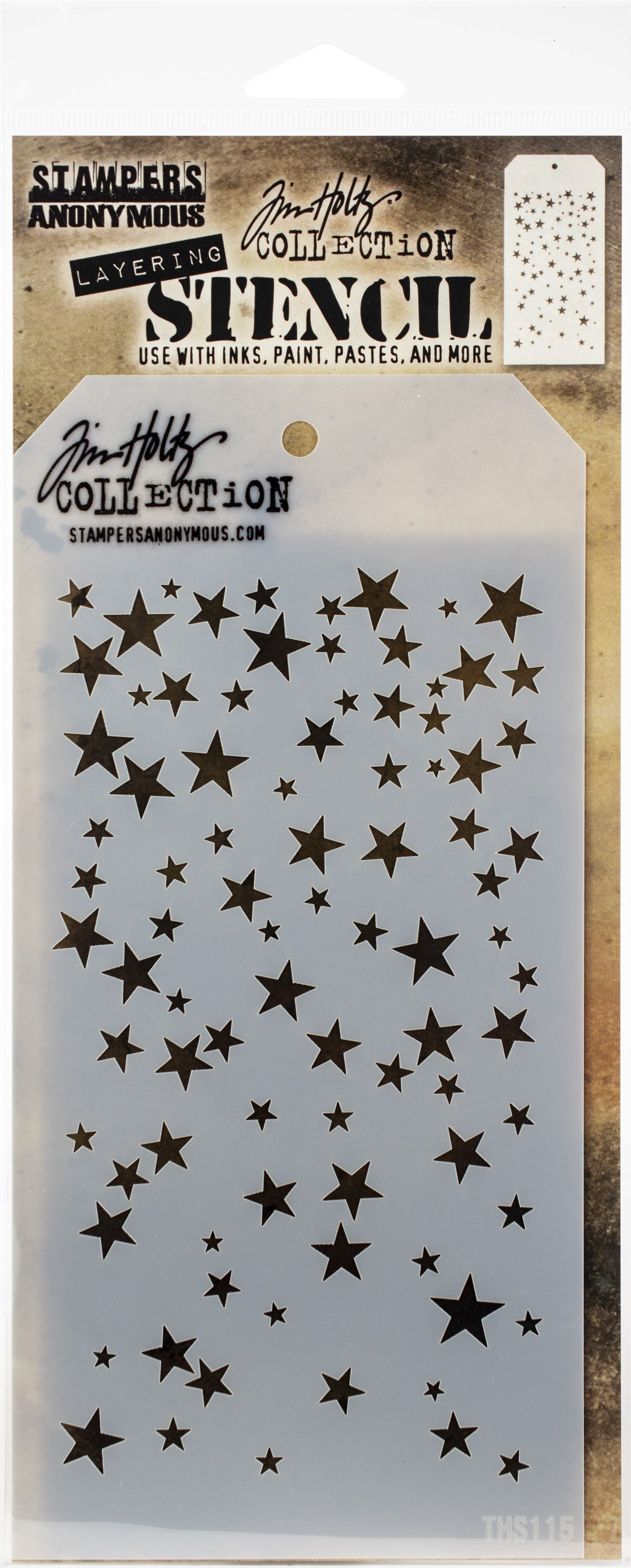 Tim Holtz Layered Stencil 4.125"X8.5" Falling Stars