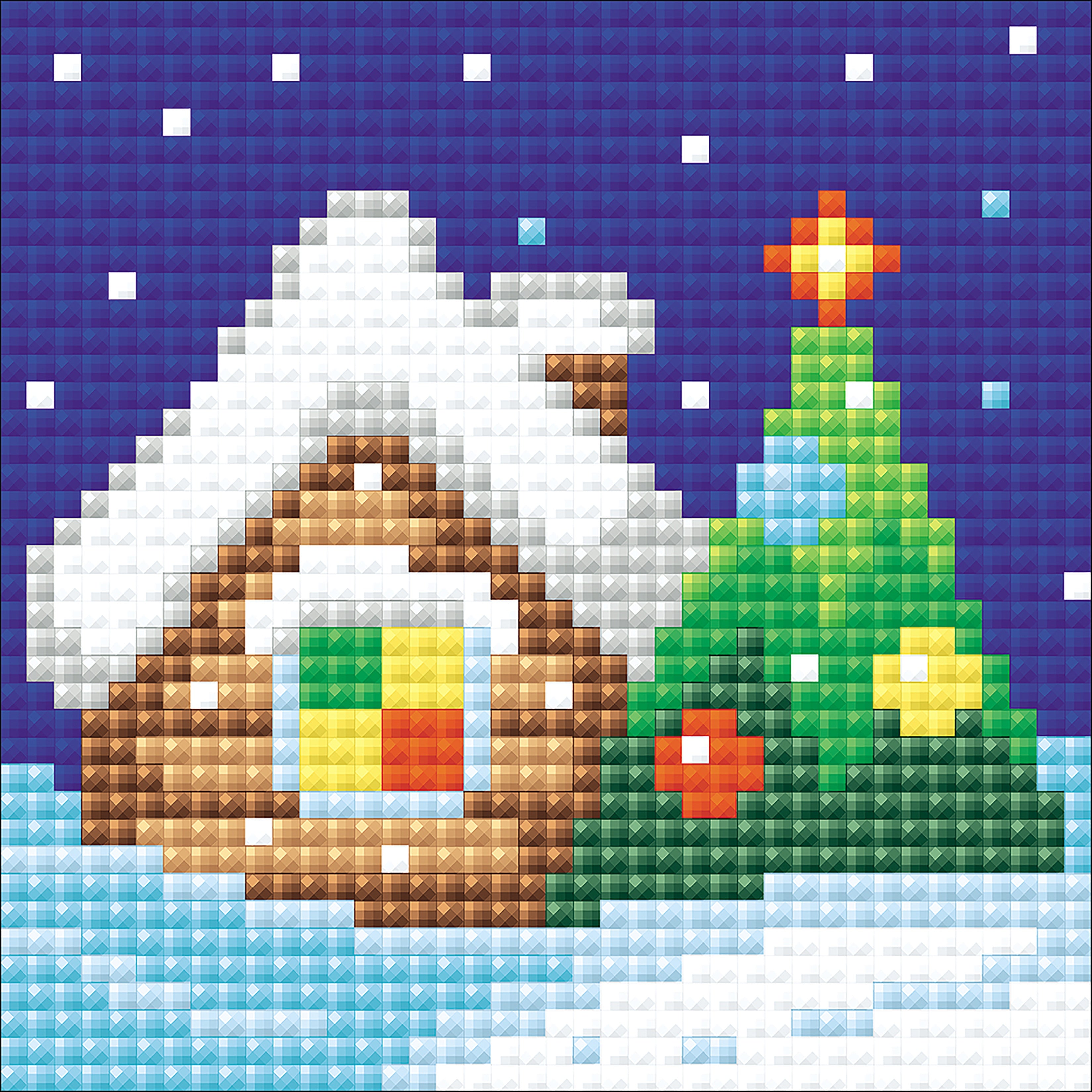 RIOLIS Diamond Mosaic Embroidery Kit 4"X4" Christmas Eve