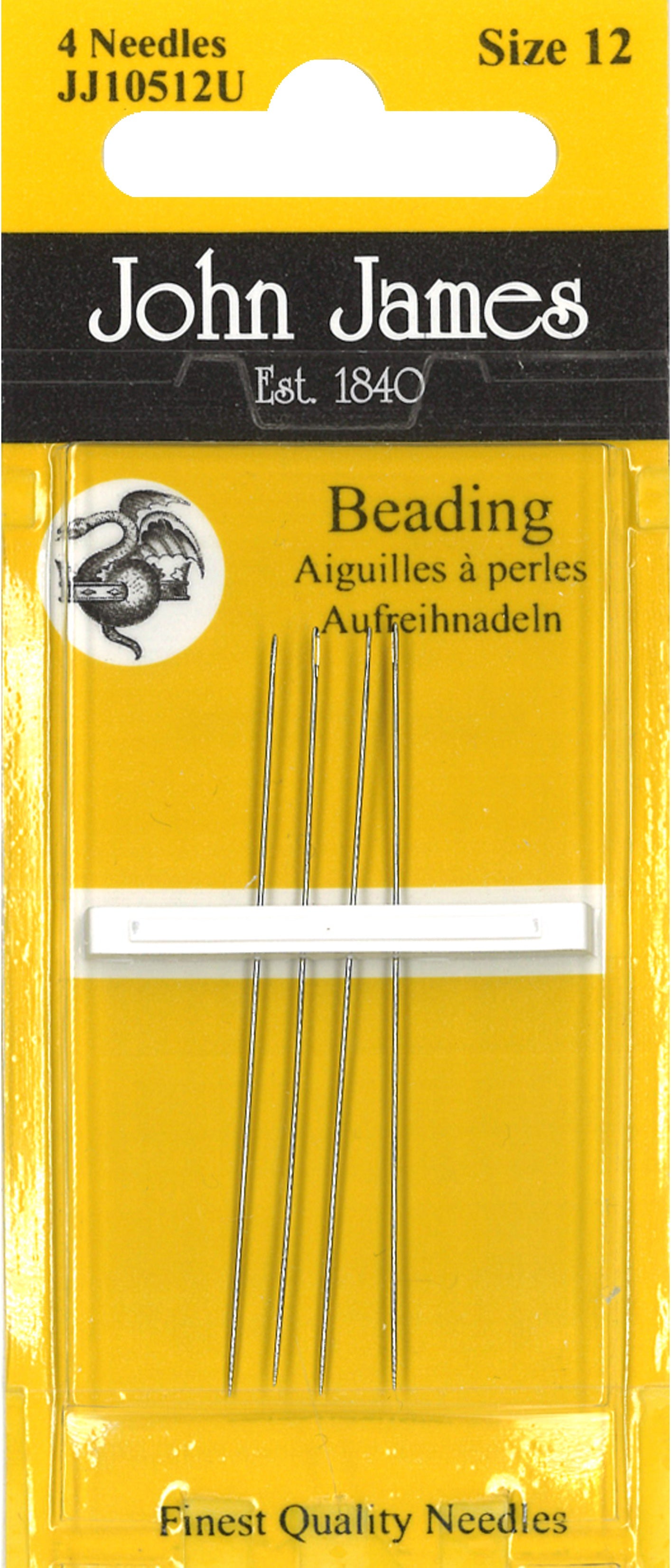 John James Beading Hand Needles Size 12 4/Pkg