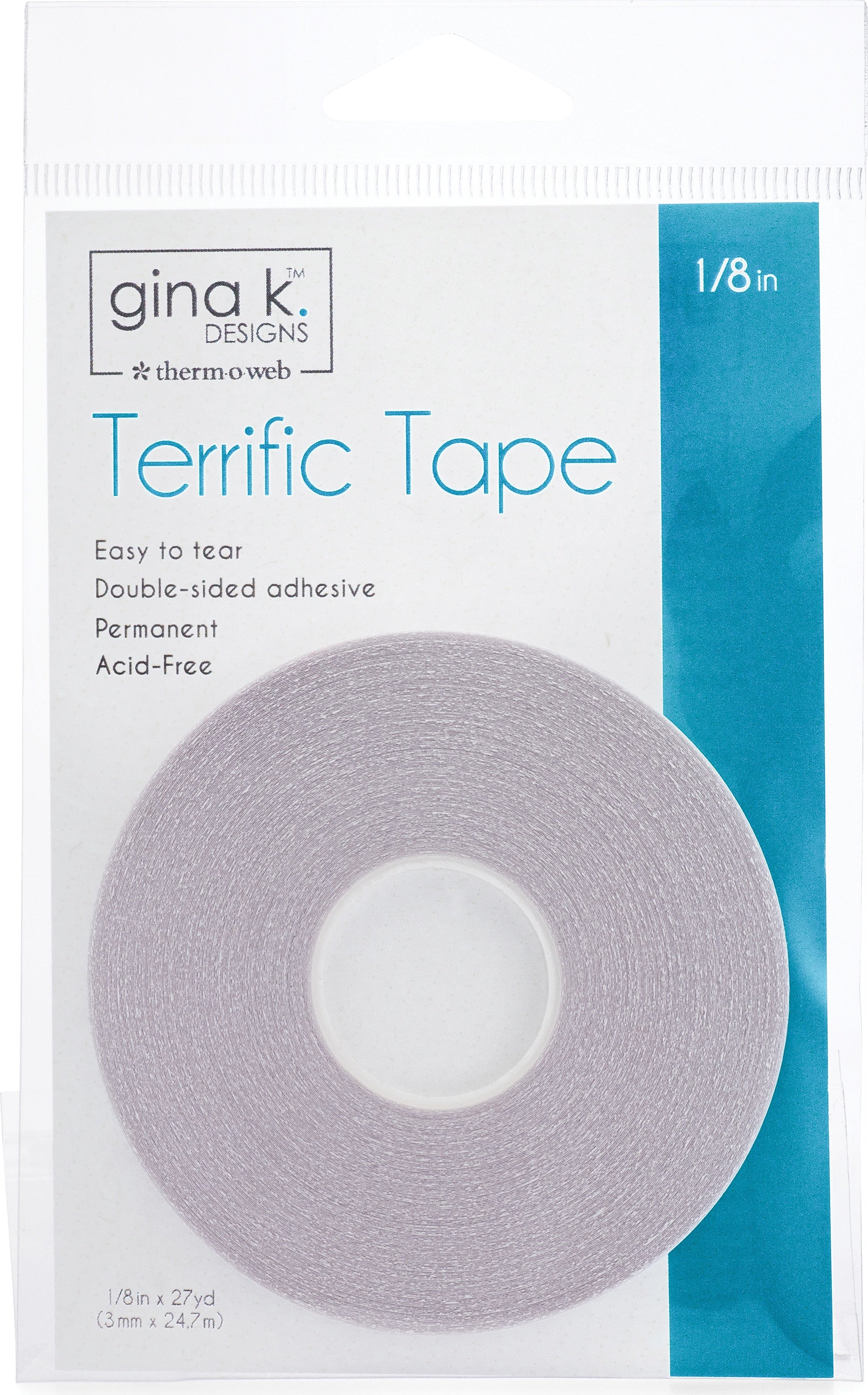 Gina K Designs Terrific Tape 1/8"X27yds Clear