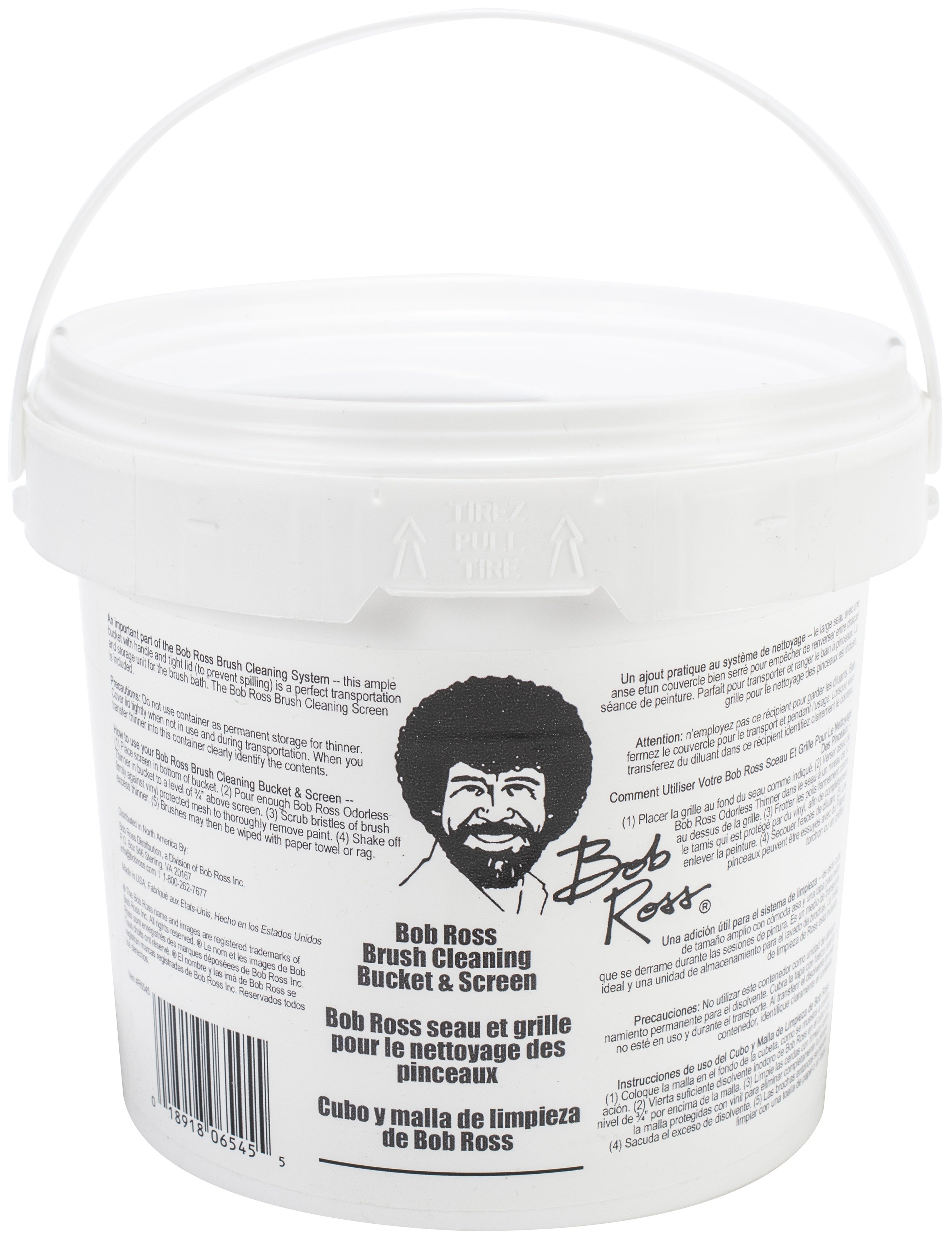 Bob Ross Cleaning Bucket & Screen White