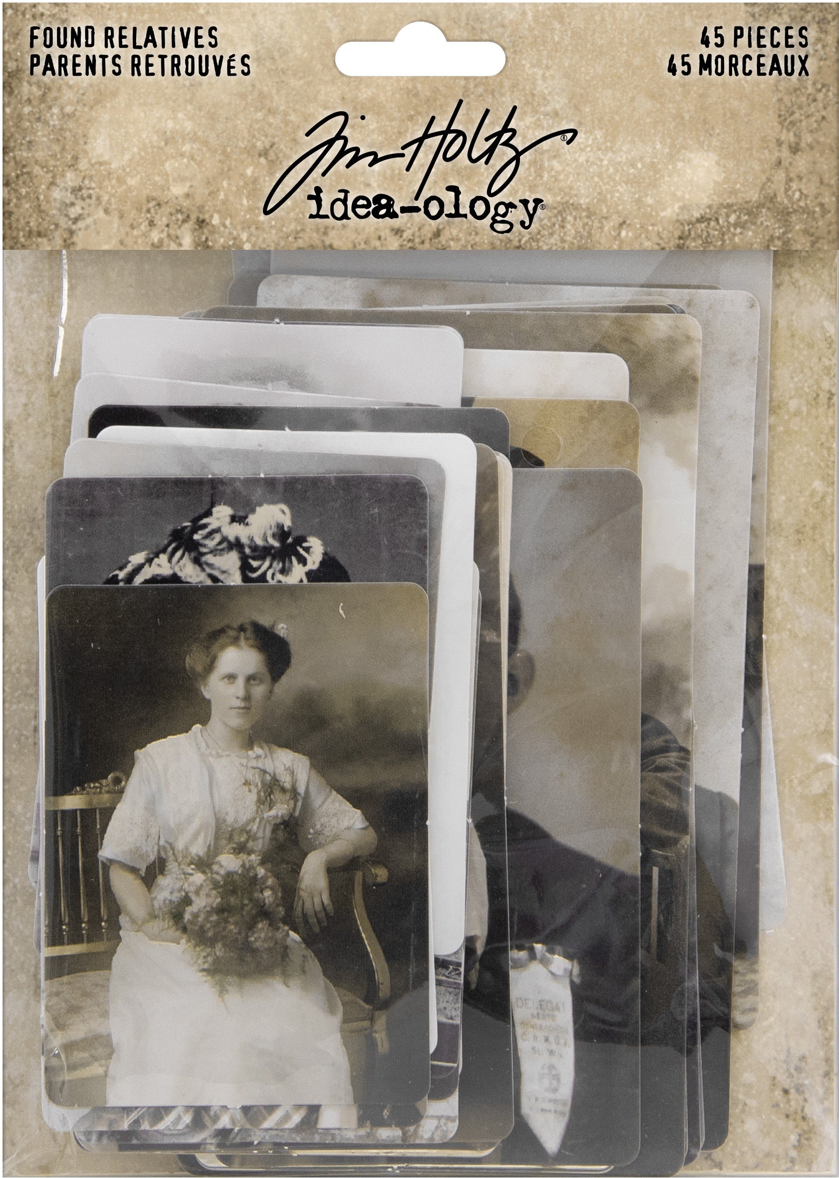 Idea-Ology Found Relative Vintage Portraits 45/Pkg 
