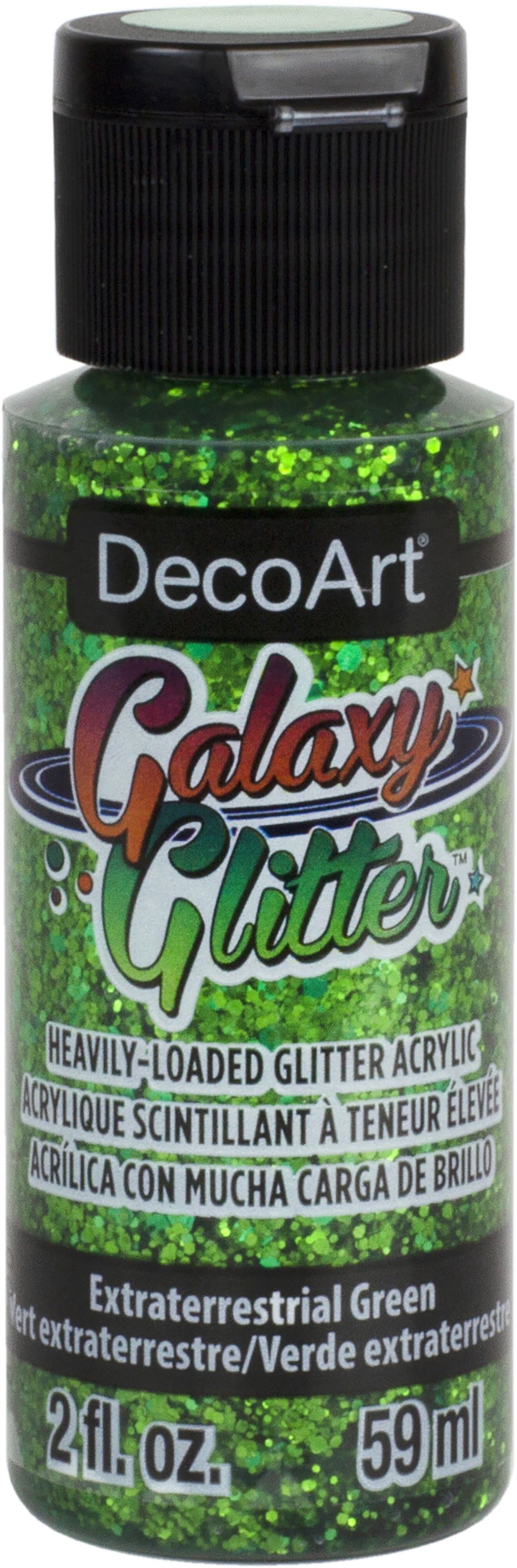 DecoArt Galaxy Glitter Acrylic Paint 2oz-Extraterrestrial - Green