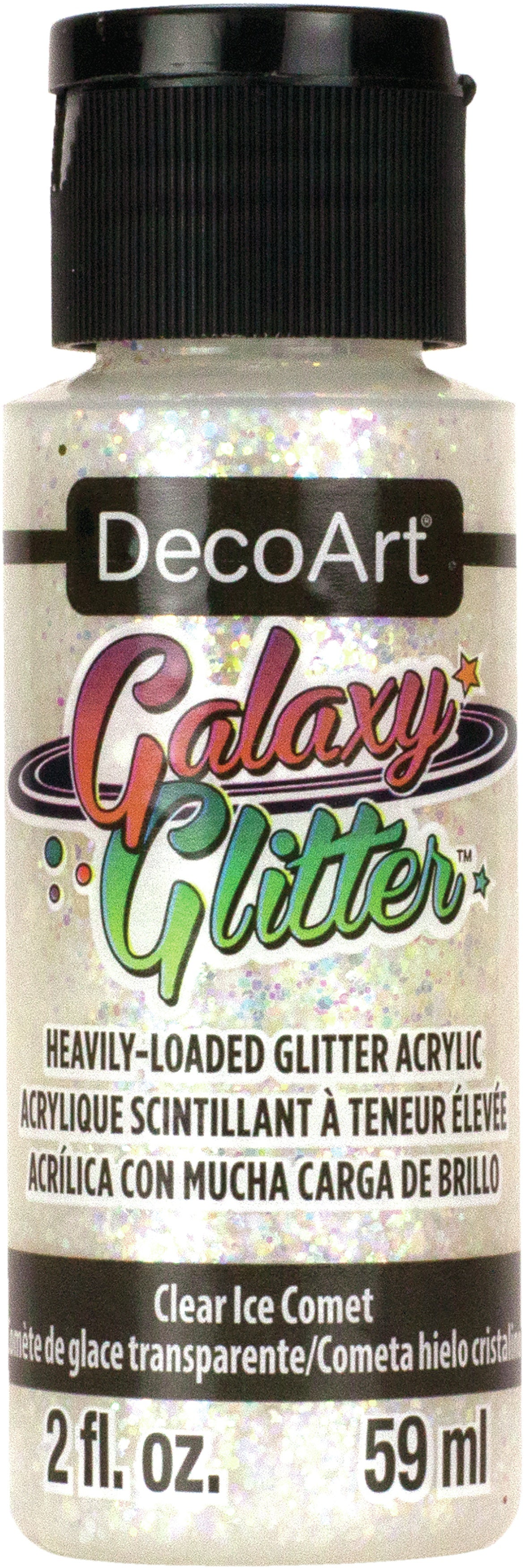 DecoArt Galaxy Glitter Acrylic Paint 2oz Ice Comet - Clear