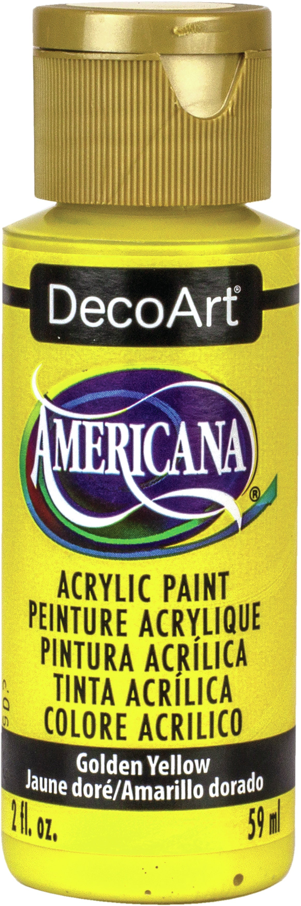 Americana Acrylic Paint 2oz Golden Yellow