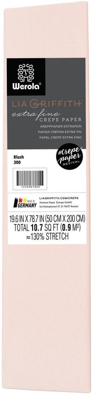 Extra Fine Crepe Paper 19.6"X78.7" Blush