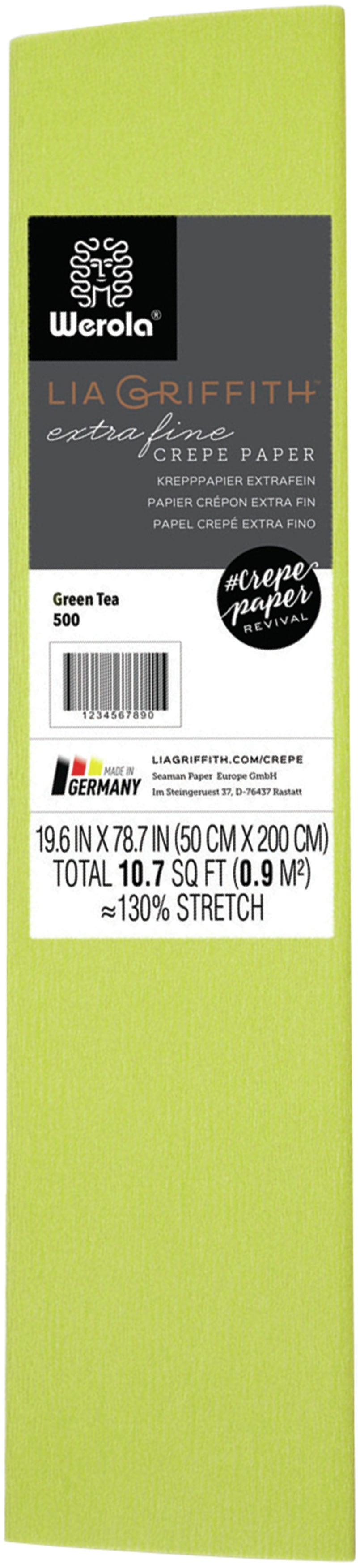 Extra Fine Crepe Paper 19.6"X78.7" Green Tea