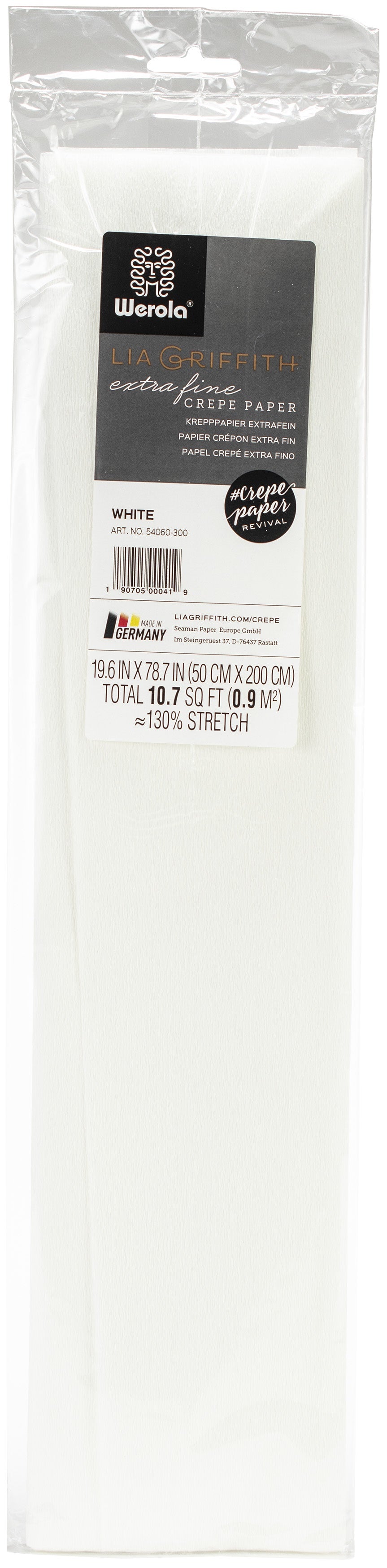 Extra Fine Crepe Paper 19.6"X78.7" White