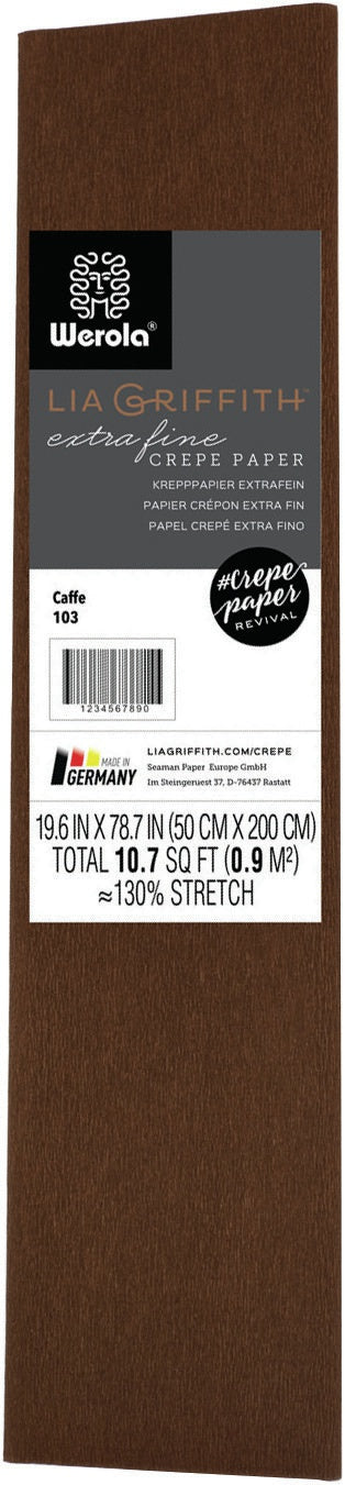 Extra Fine Crepe Paper 19.6"X78.7" Cafe