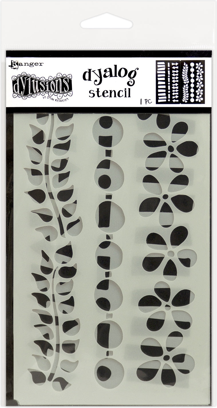 Dyan Reaveley's Dylusions Dyalog Stencil Border It