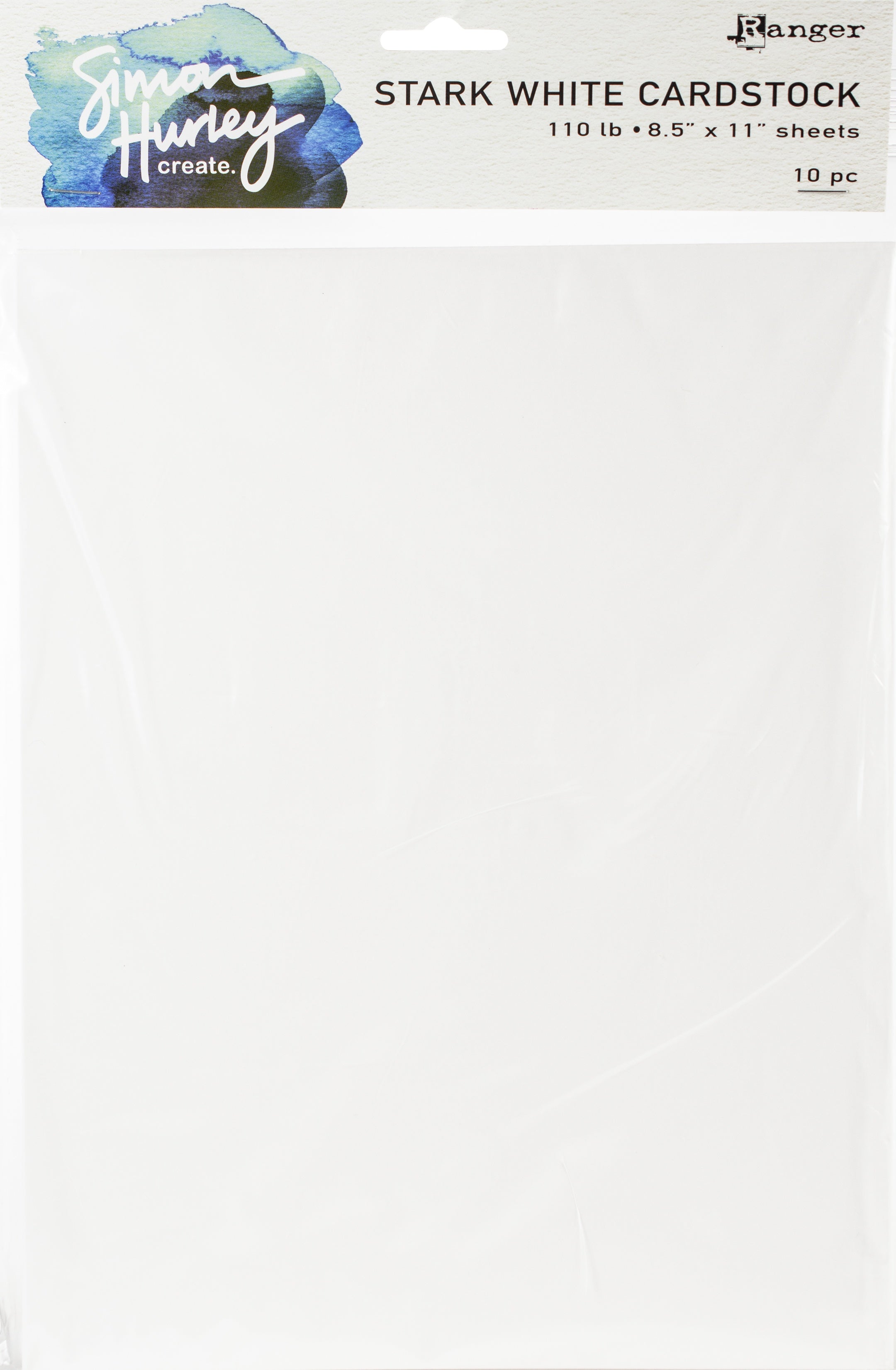 Simon Hurley create. 110lbs Cardstock 8.5"X11" 10/Pkg White