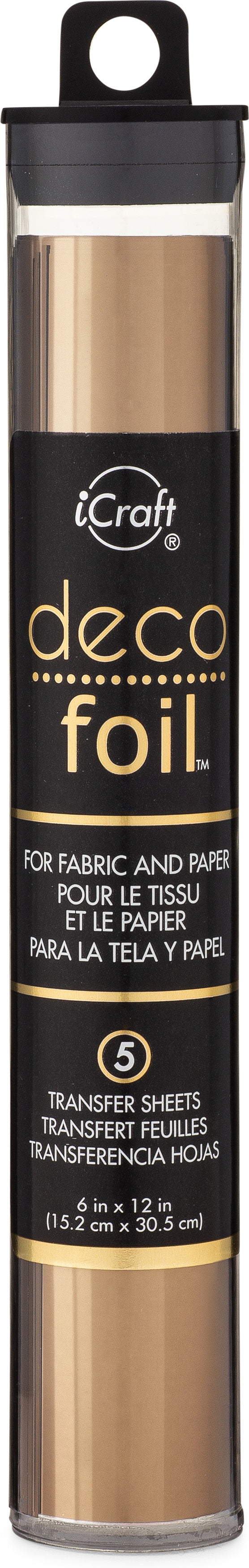 Deco Foil Transfer Sheets 6"X12" 5/Pkg Bronze