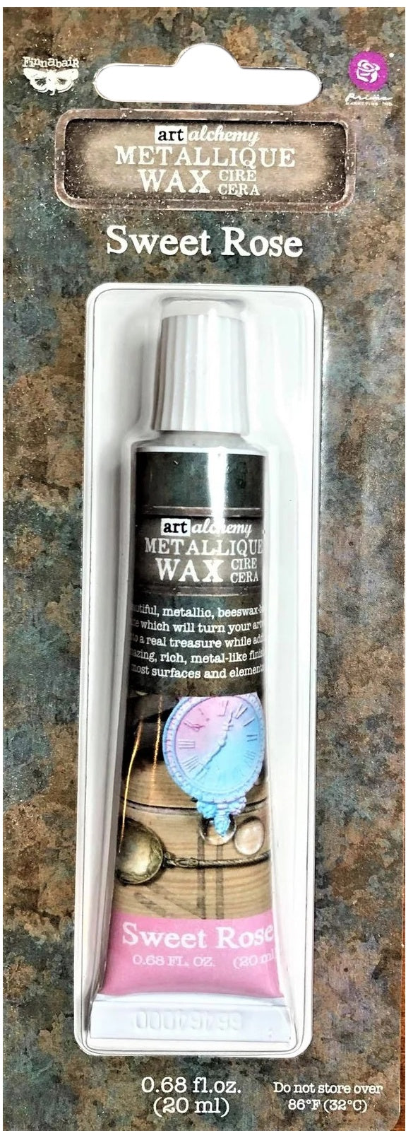 Finnabair Art Alchemy Metallique Wax .68 Fluid Ounce Sweet Rose