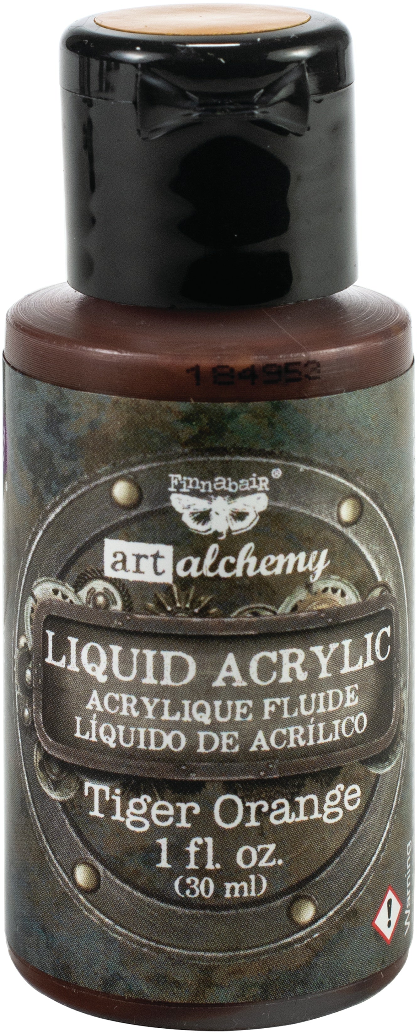 Finnabair Art Alchemy Liquid Acrylic Paint 1 Fluid Ounce Tiger Orange