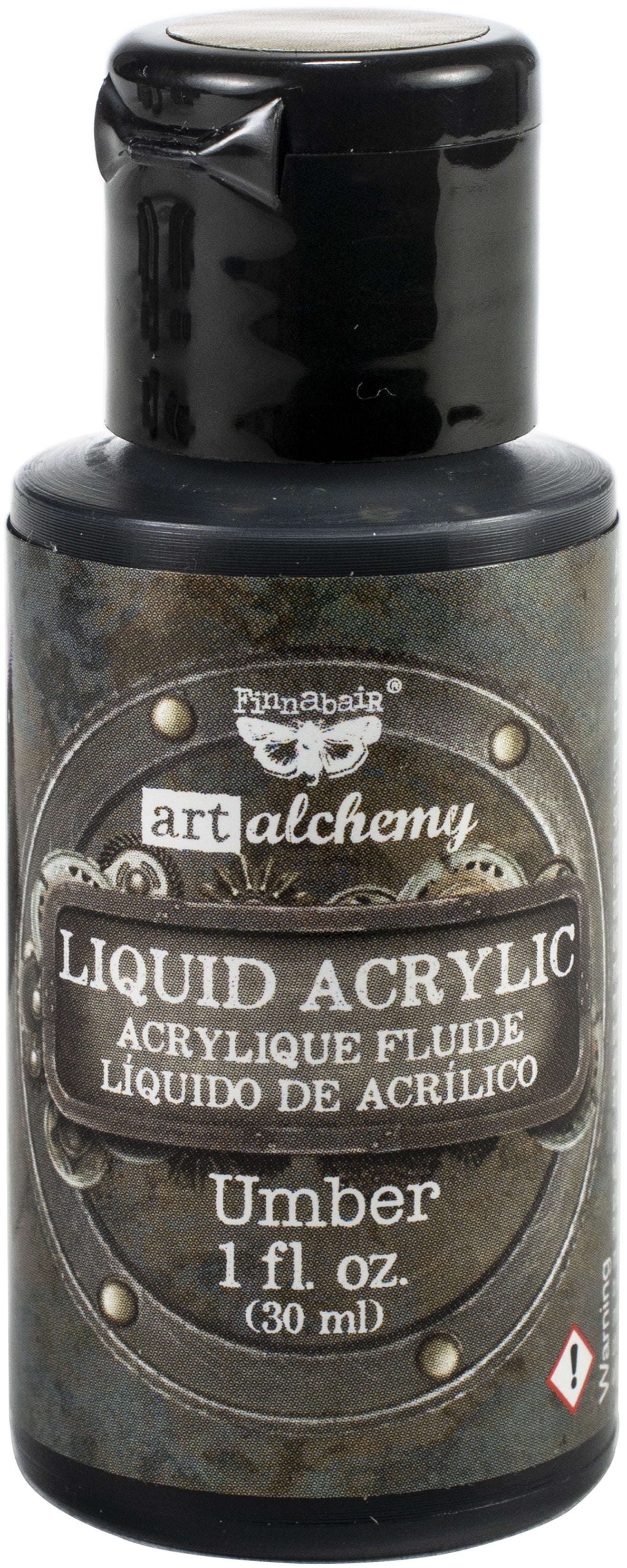 Finnabair Art Alchemy Liquid Acrylic Paint 1 Fluid Ounce Umber