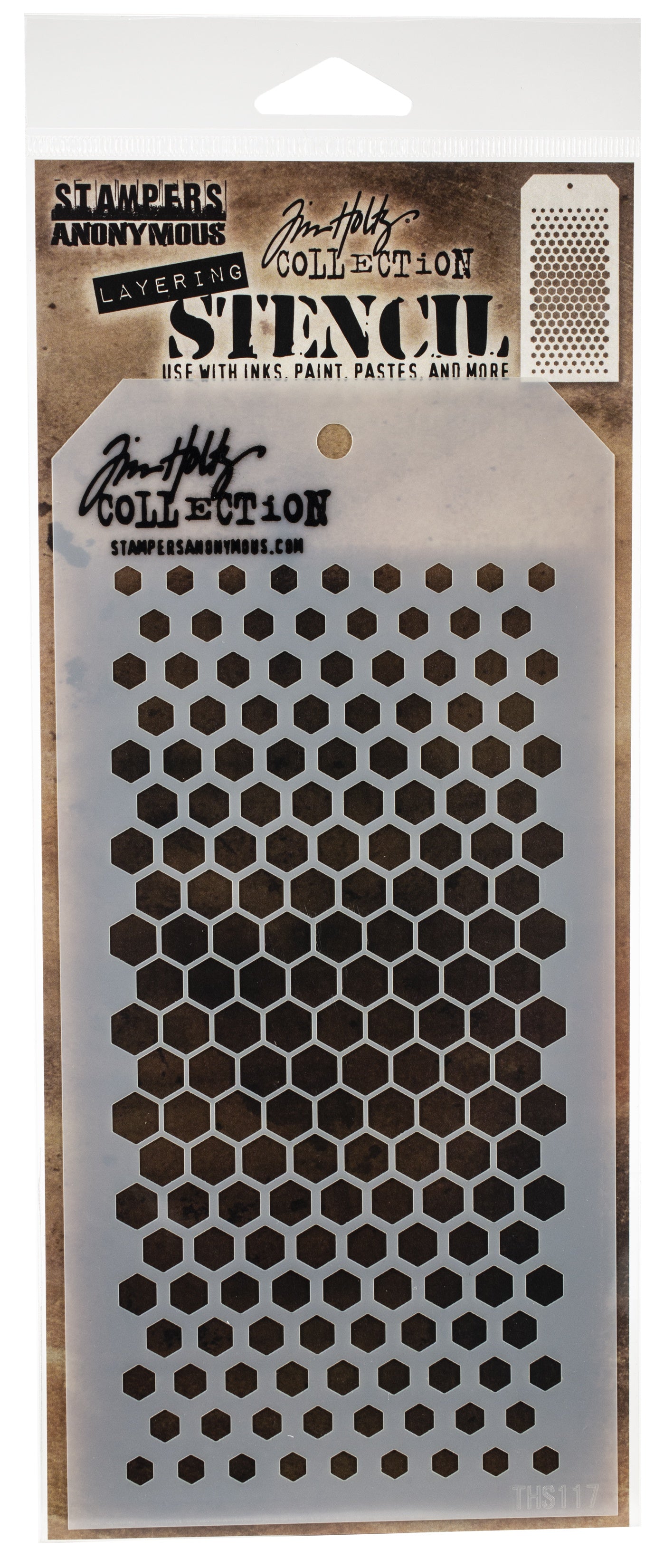 Tim Holtz Layered Stencil 4.125"X8.5" Gradient Hex