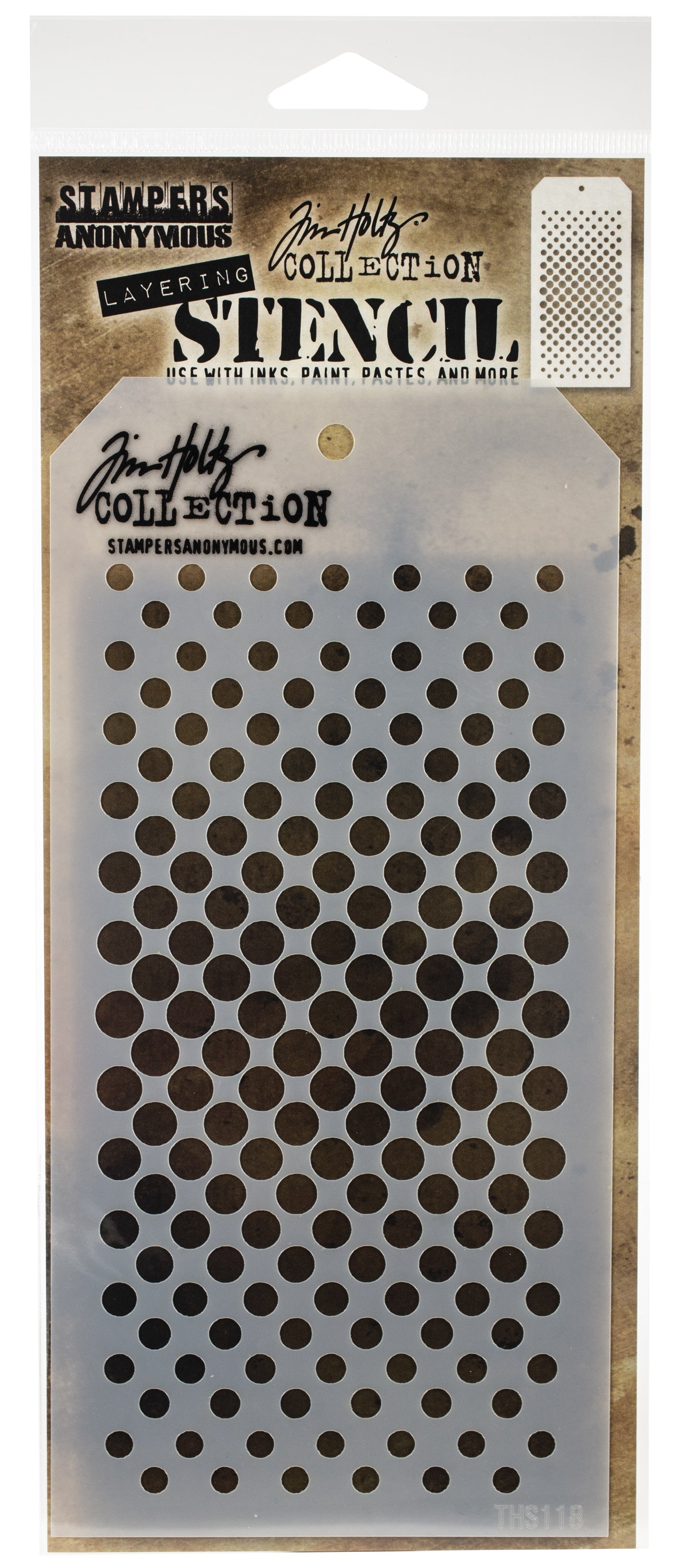 Tim Holtz Layered Stencil 4.125"X8.5" Gradient Dot