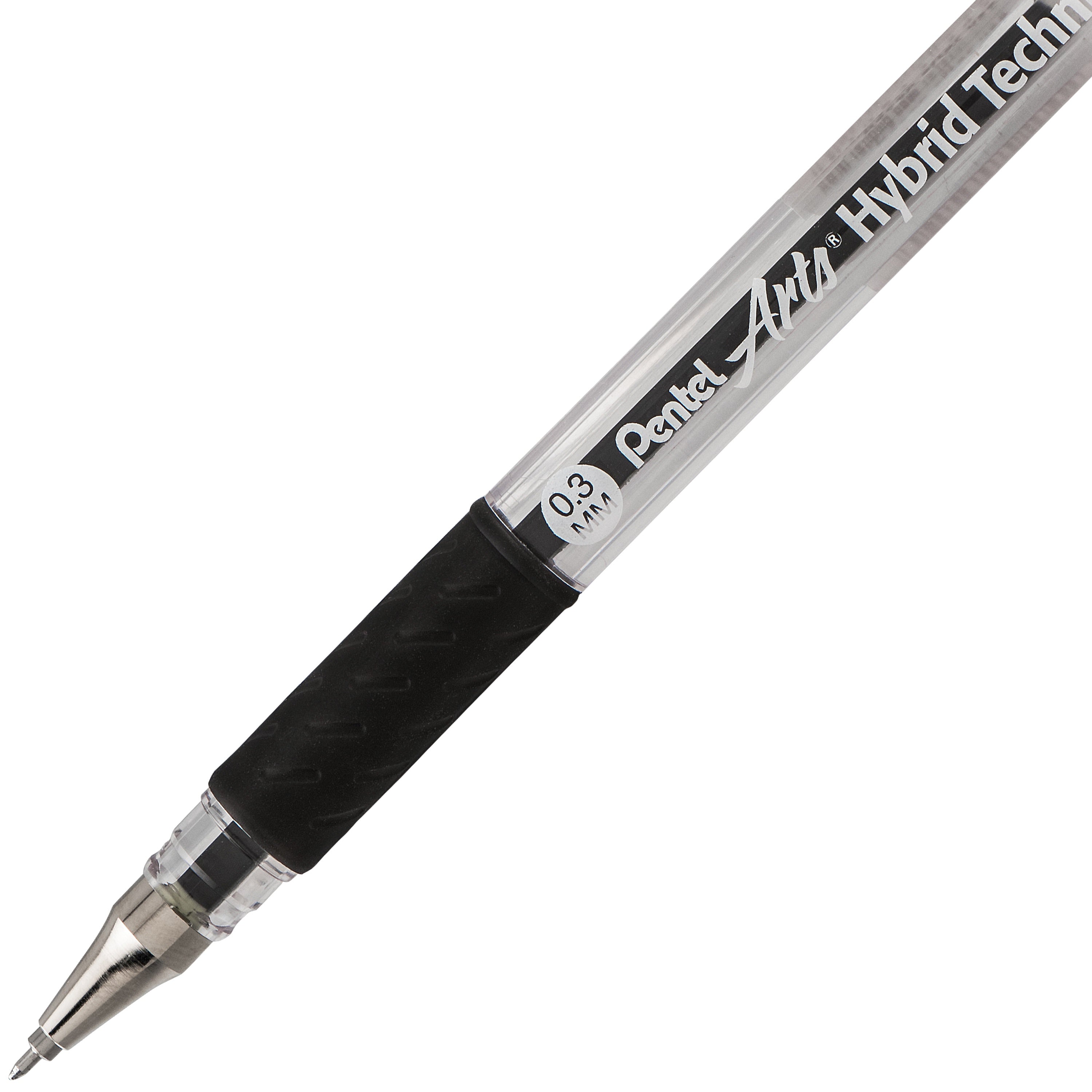 Pentel Hybrid Technica Liquid Gel Pen .3mm 1/Pkg Black