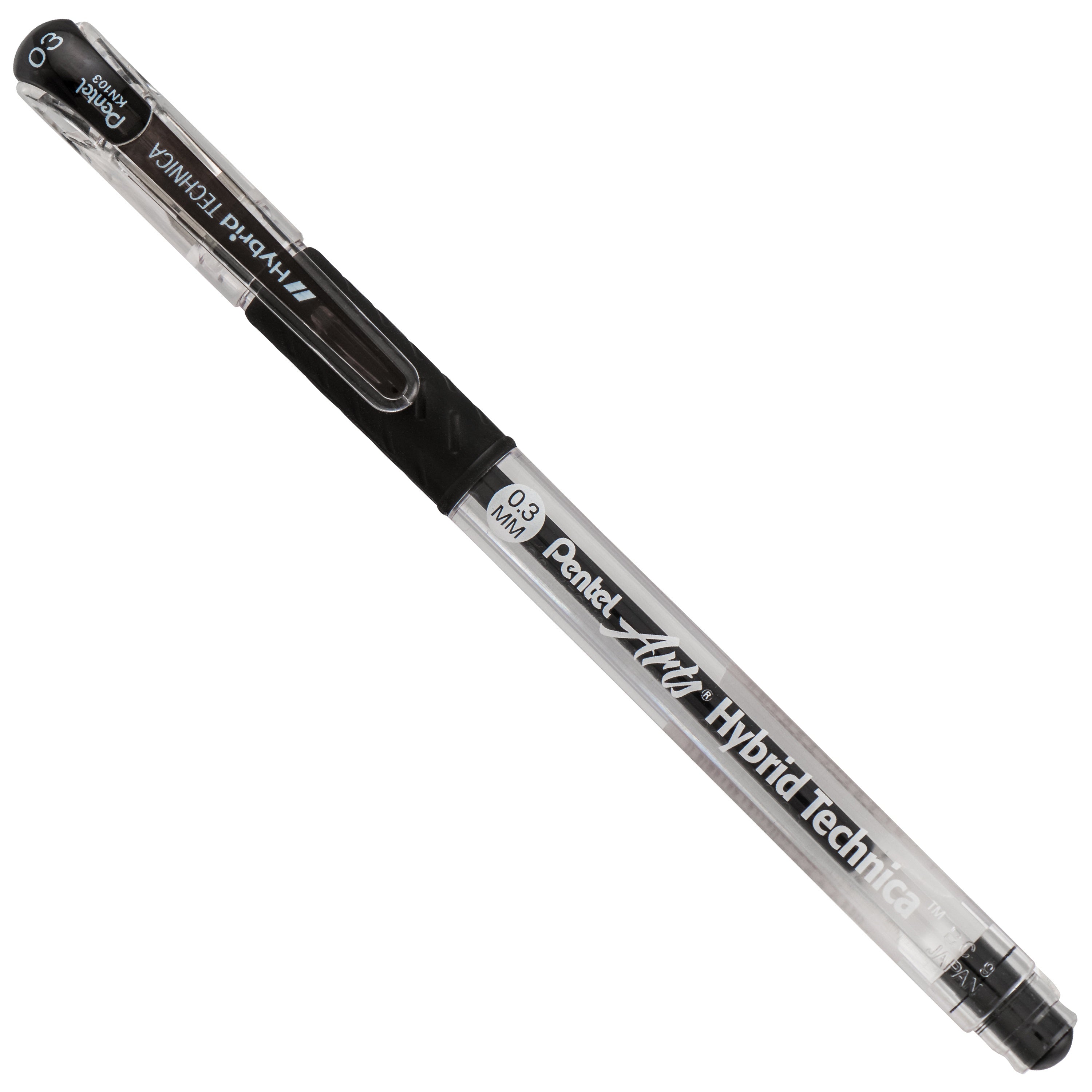 Pentel Hybrid Technica Liquid Gel Pen .3mm 1/Pkg Black