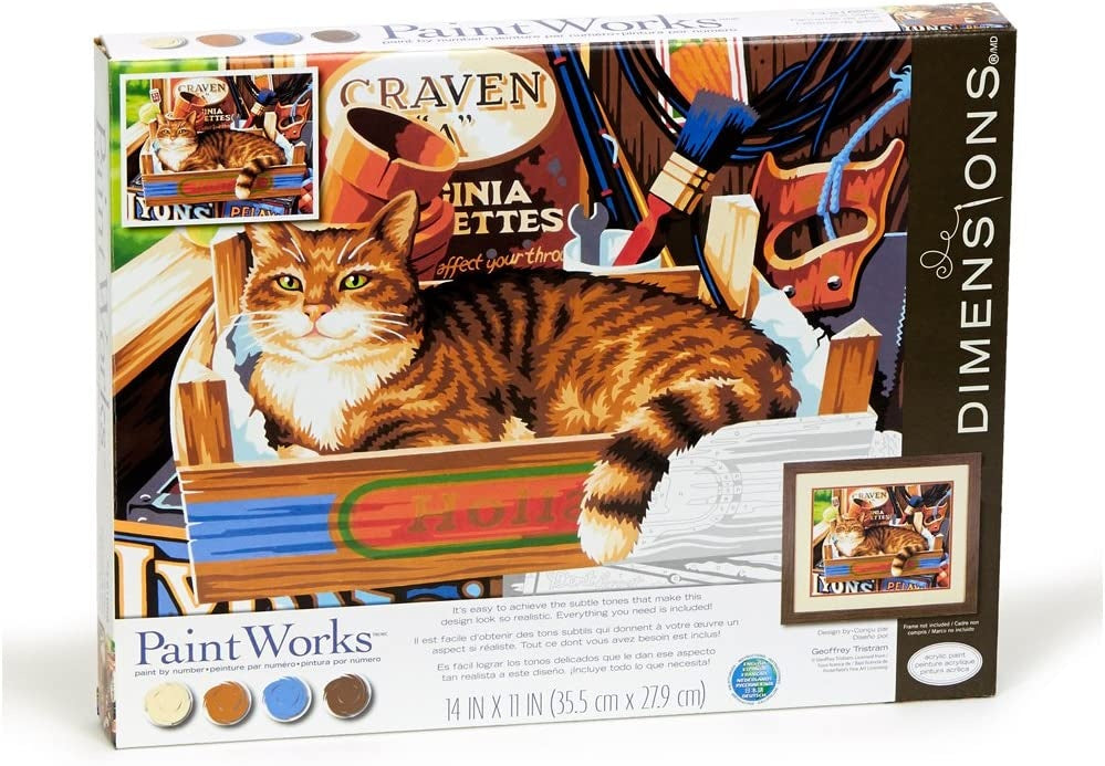 Paint Works Paint By Number Kit 14"X11" Cat Signs