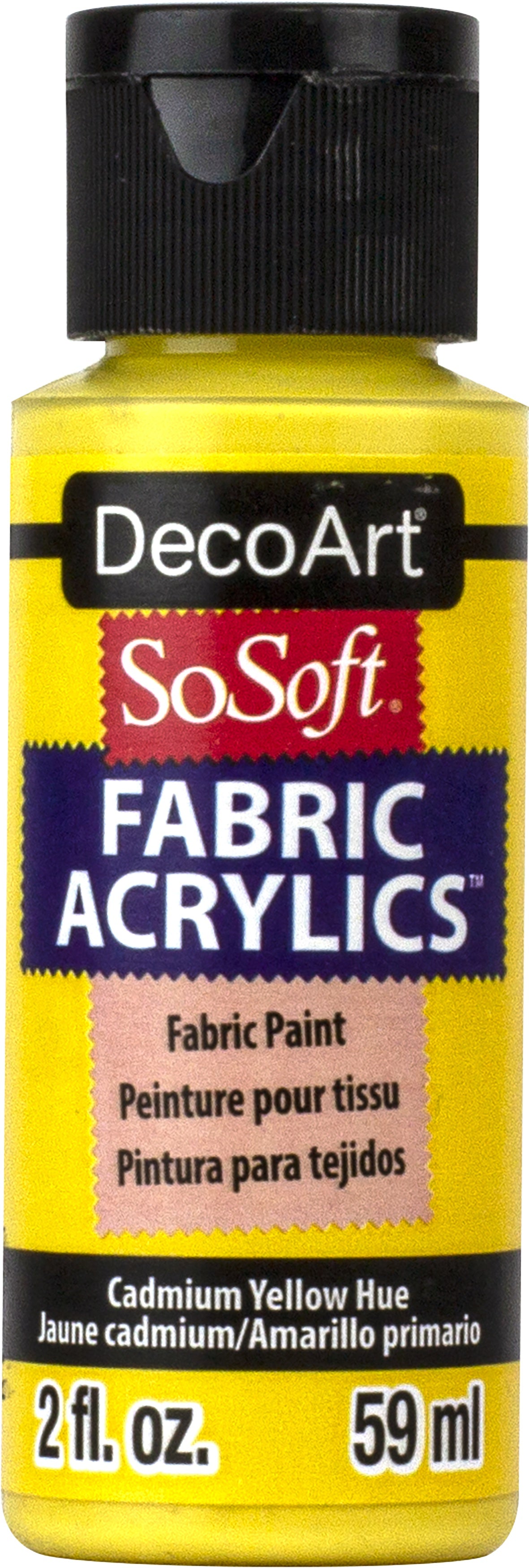 SoSoft Fabric Acrylic Paint 2oz Cadmium Yellow Hue