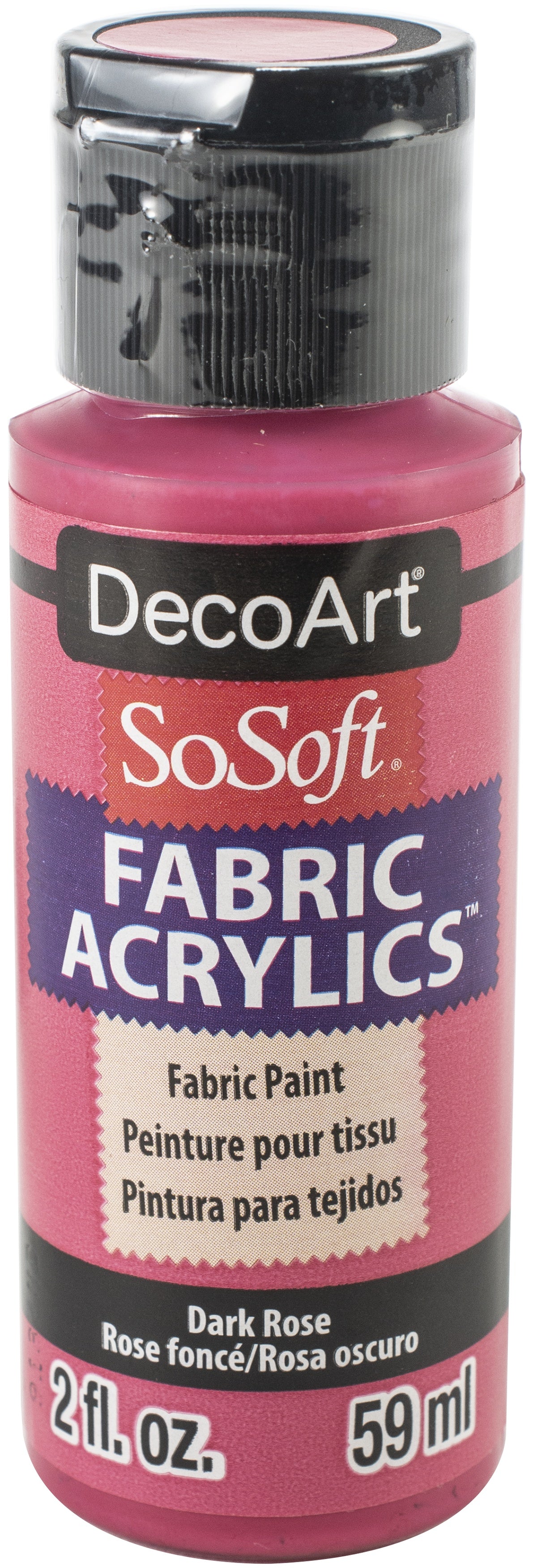 SoSoft Fabric Acrylic Paint 2oz Dark Rose
