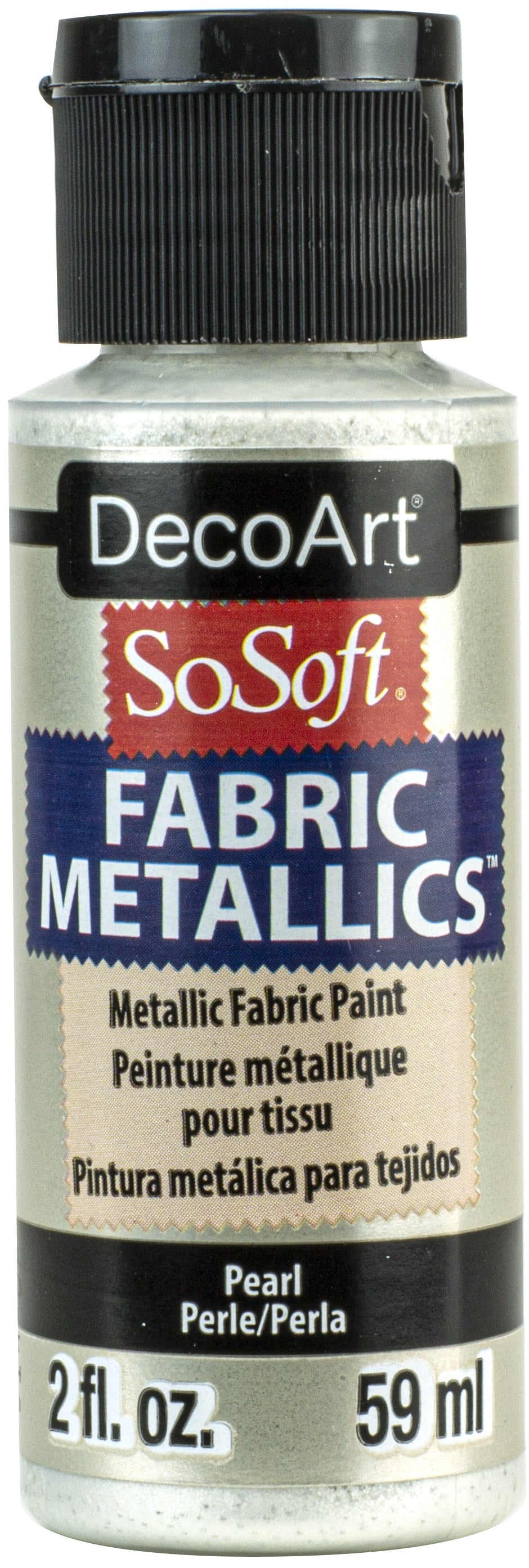 SoSoft Fabric Acrylic Metallic Paint 2oz Pearl 