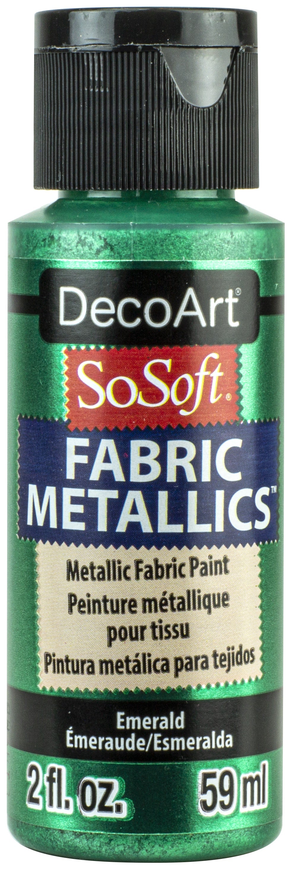 SoSoft Fabric Acrylic Metallic Paint 2oz Emerald