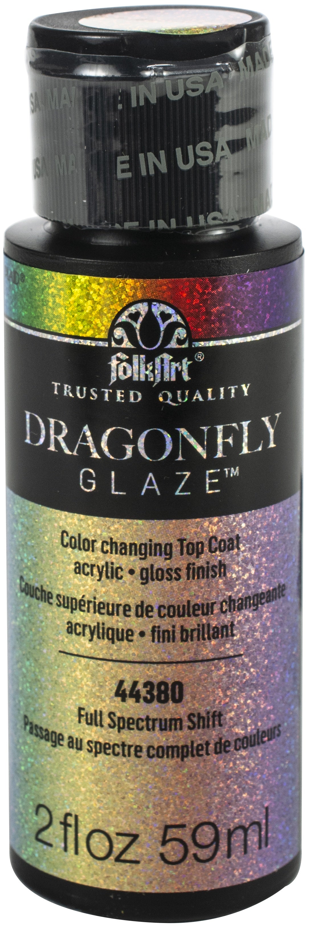 Folkart Dragonfly Glaze Topcoat 2.5oz Full Spectrum Shift