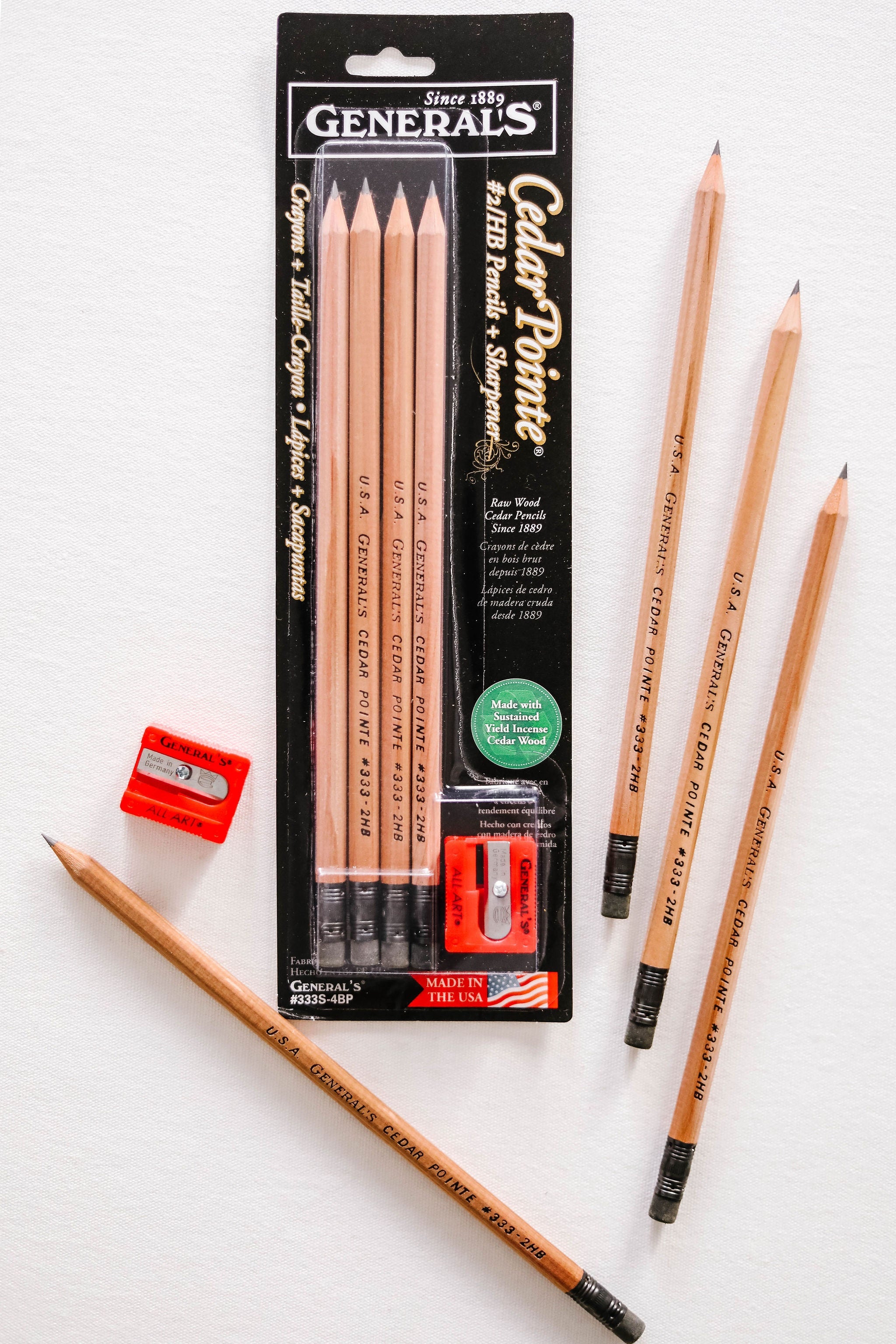 Cedar Pointe Graphite Pencils W/Sharpener 5/Pkg  