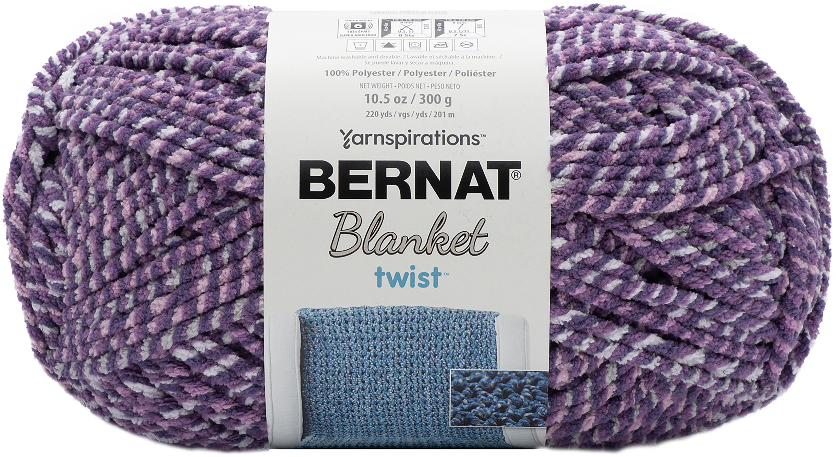 Bernat Blanket Twist Yarn Grape Kiss