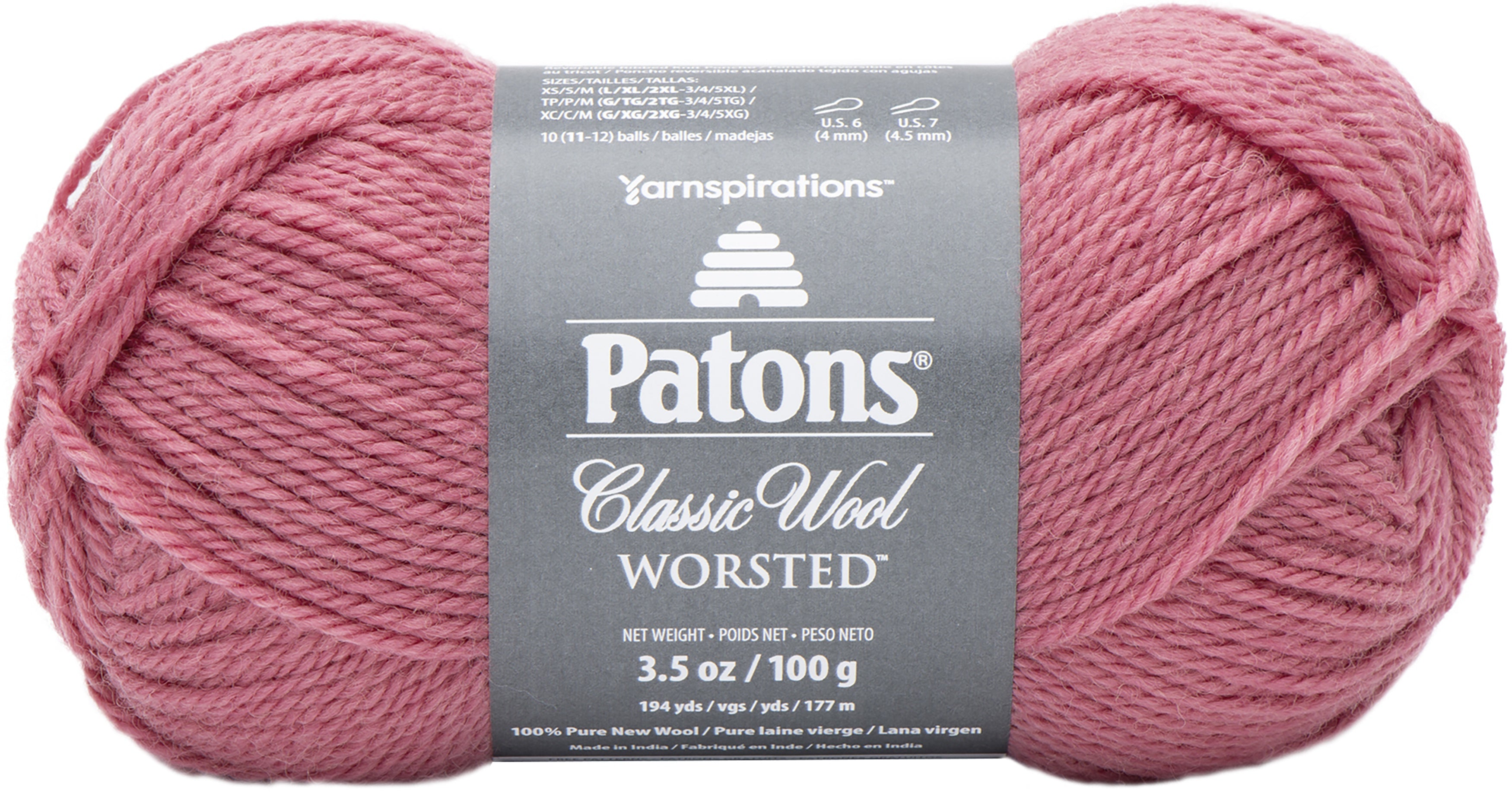 Patons Classic Wool Yarn Rose