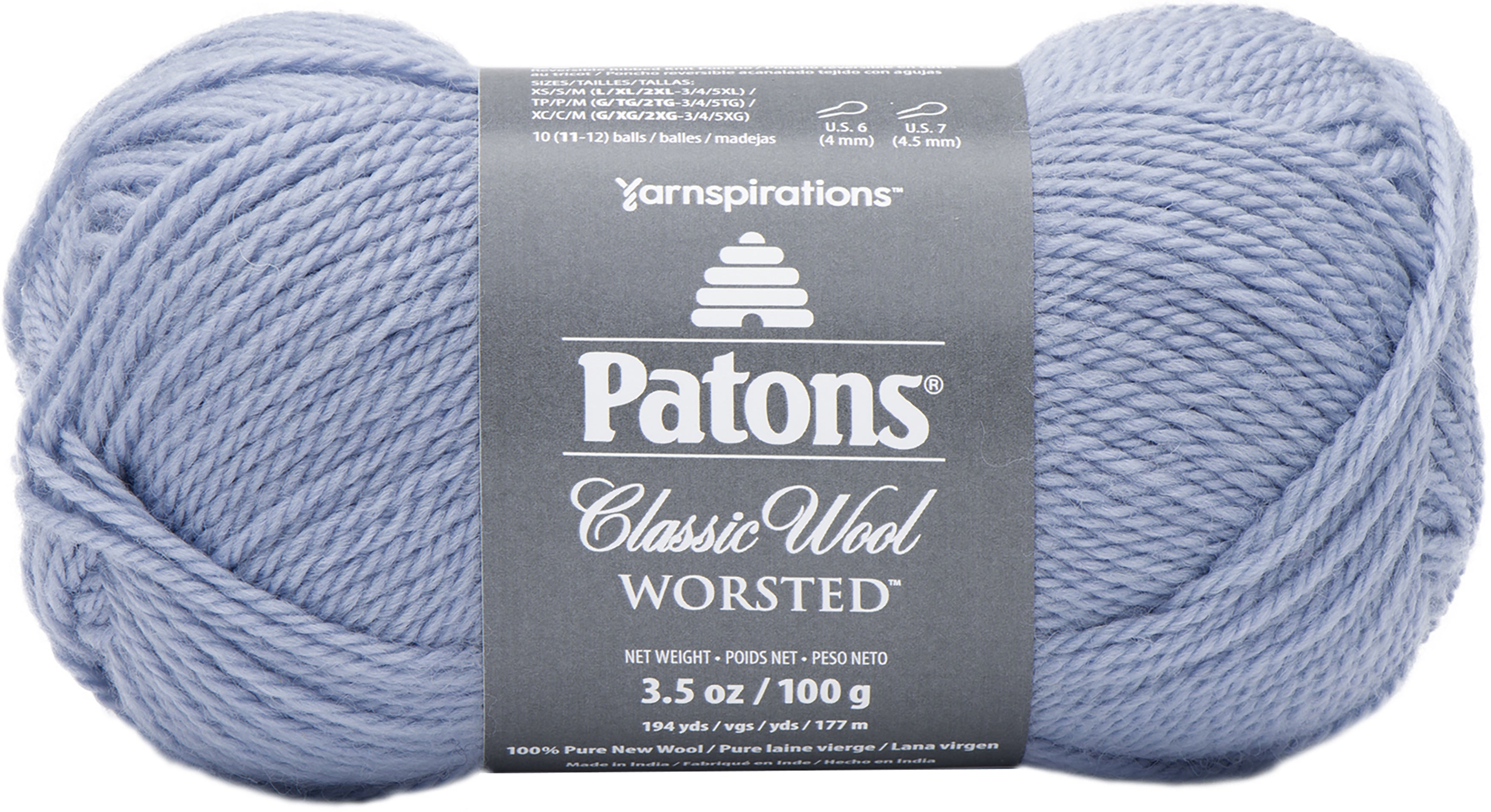 Patons Classic Wool Yarn Blue Fog