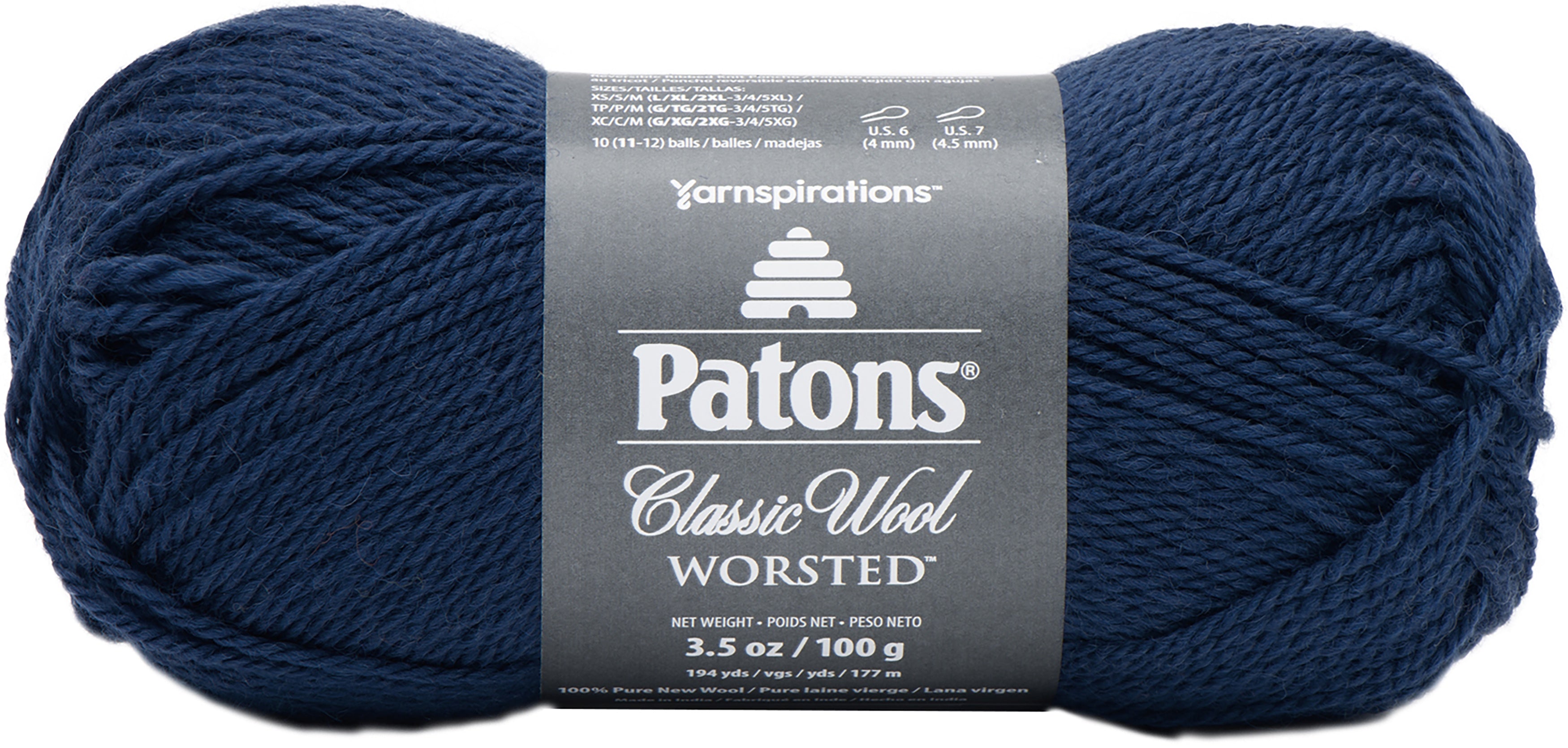 Patons Classic Wool Yarn Navy Blue