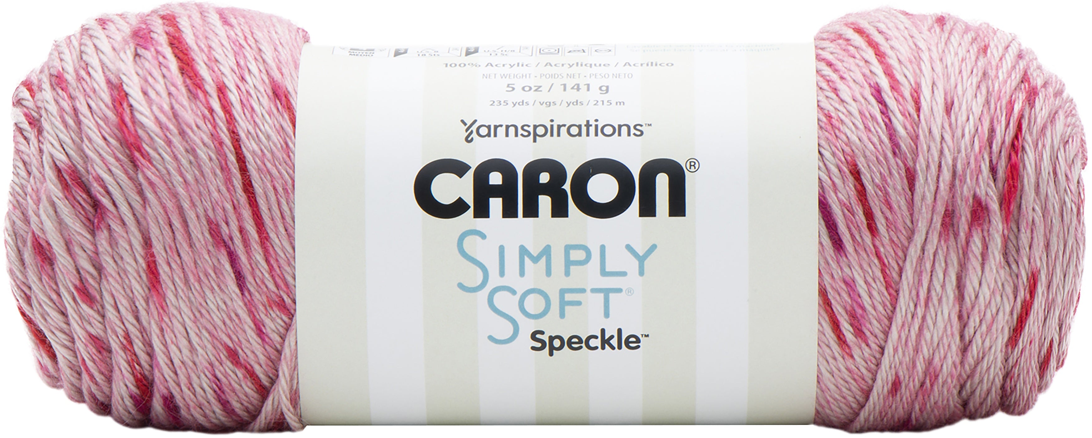 Caron Simply Soft Speckle Yarn Lipstick