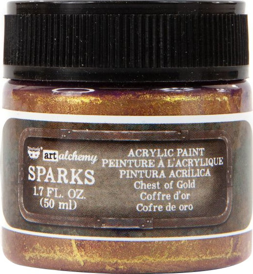 Finnabair Sparks Acrylic Paint 1.7oz Chest Of Gold