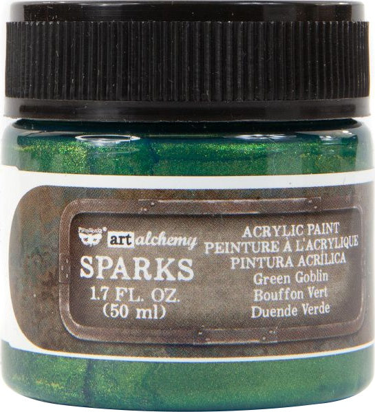 Finnabair Sparks Acrylic Paint 1.7oz Green Goblin