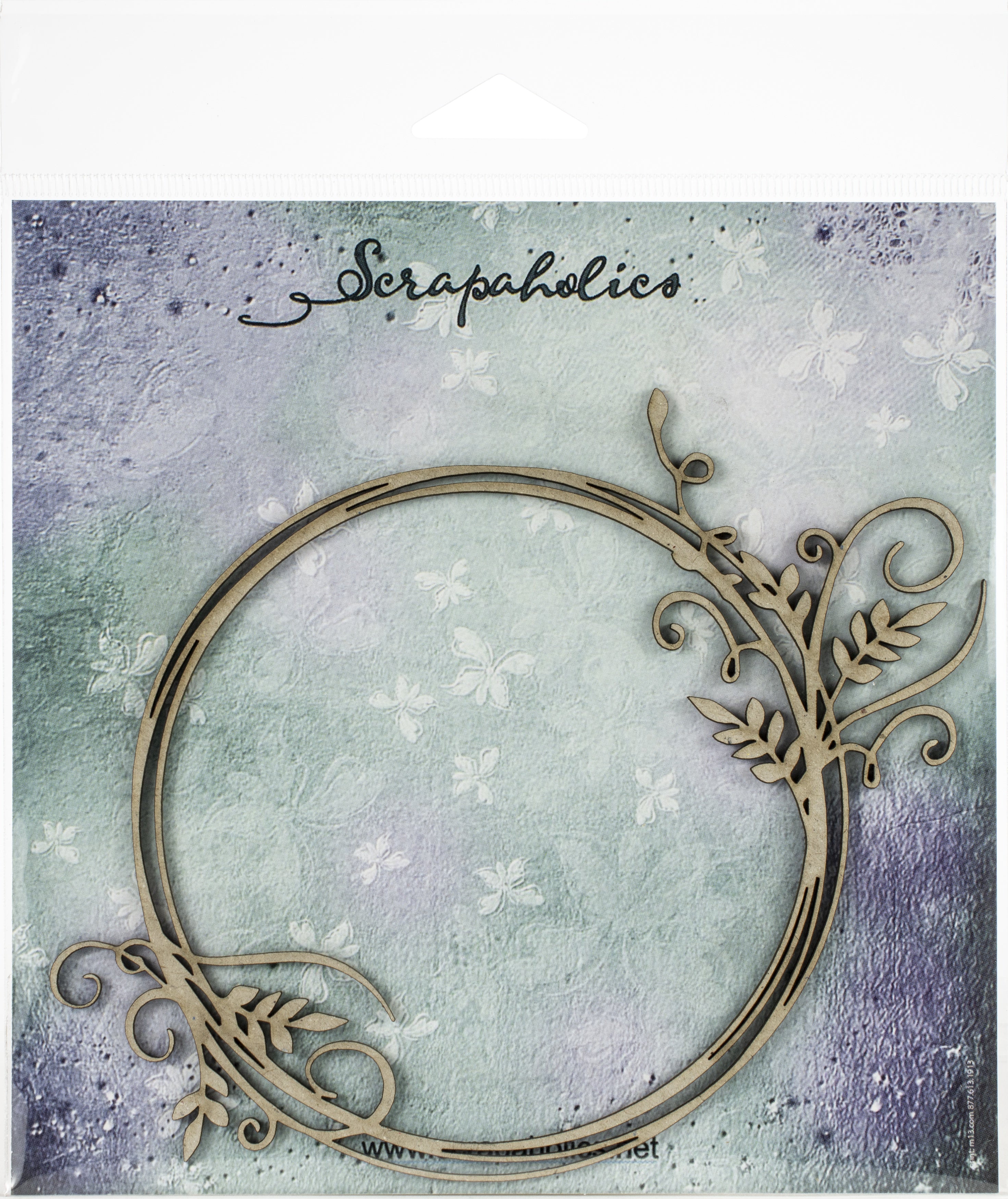 Scrapaholics Laser Cut Chipboard 1.8mm Thick Vine Flourish Frame, 6"X4"