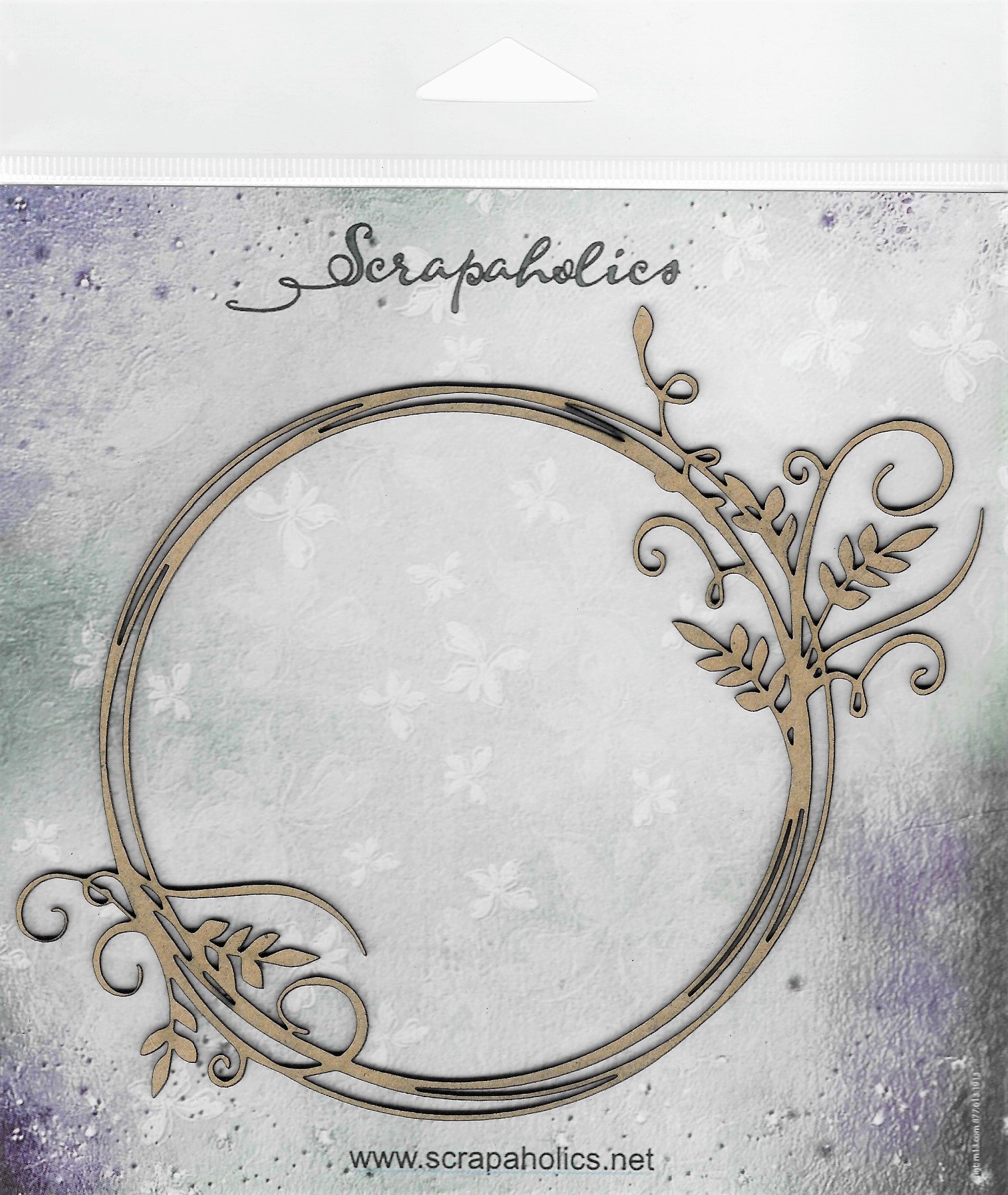 Scrapaholics Laser Cut Chipboard 1.8mm Thick Vine Flourish Frame, 6"X4"