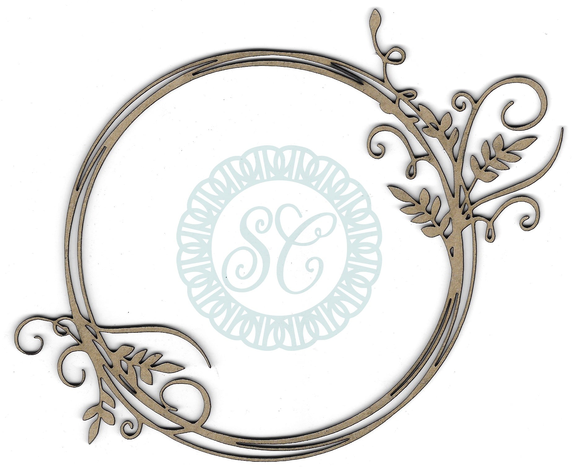 Scrapaholics Laser Cut Chipboard 1.8mm Thick Vine Flourish Frame, 6"X4"