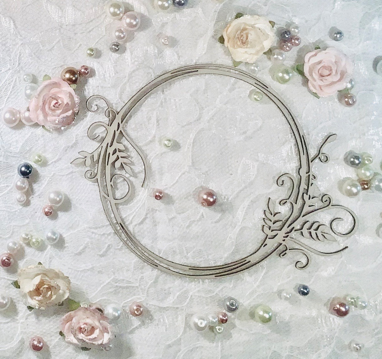Scrapaholics Laser Cut Chipboard 1.8mm Thick Vine Flourish Frame, 6"X4"