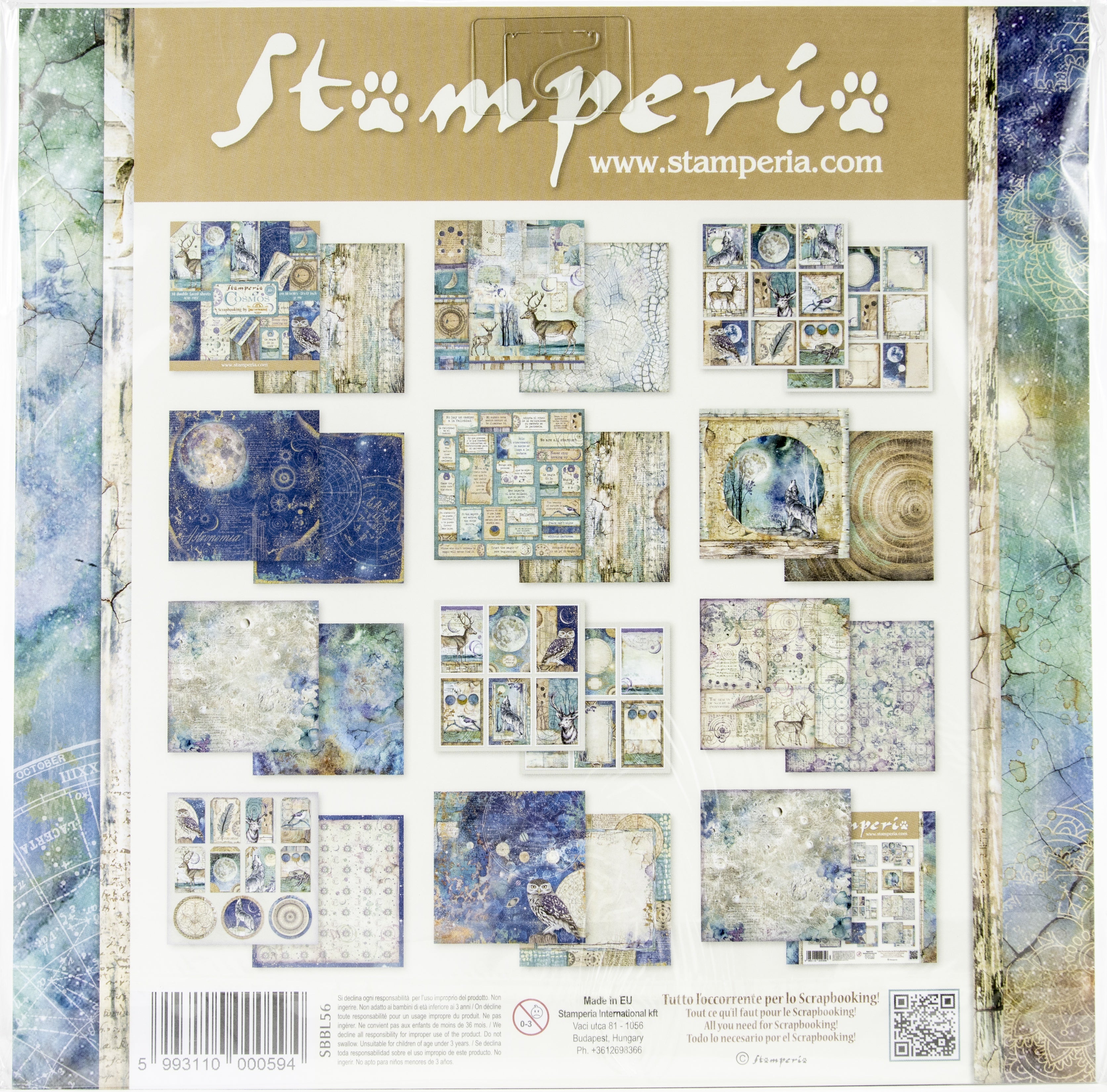 Stamperia Double-Sided Paper Pad 12"X12" 10/Pkg Cosmos, 10 Designs/1 Each