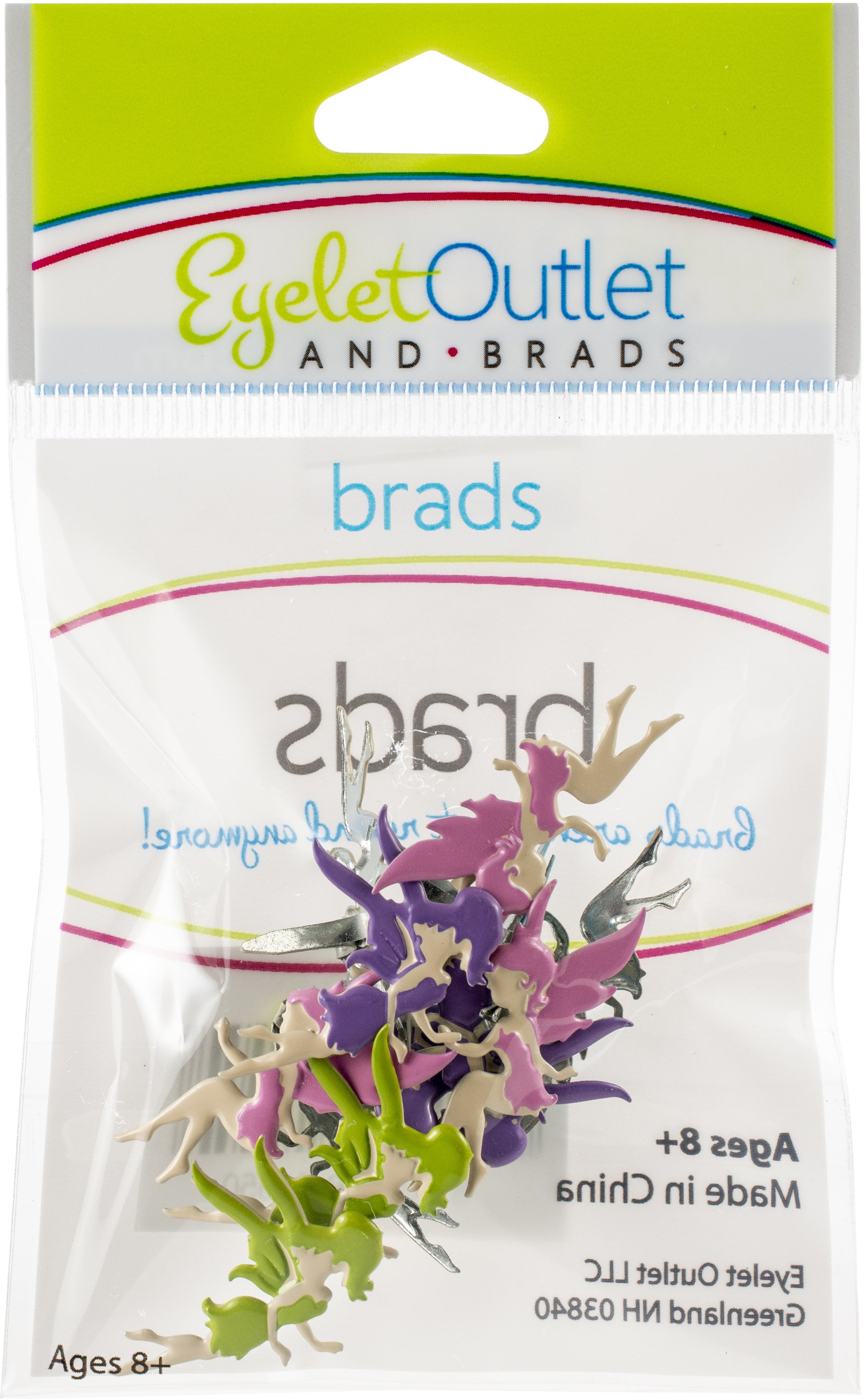 Eyelet Outlet Shape Brads 12/Pkg Fairy