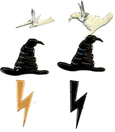 Eyelet Outlet Shape Brads 12/Pkg Hat & Lightning Bolt
