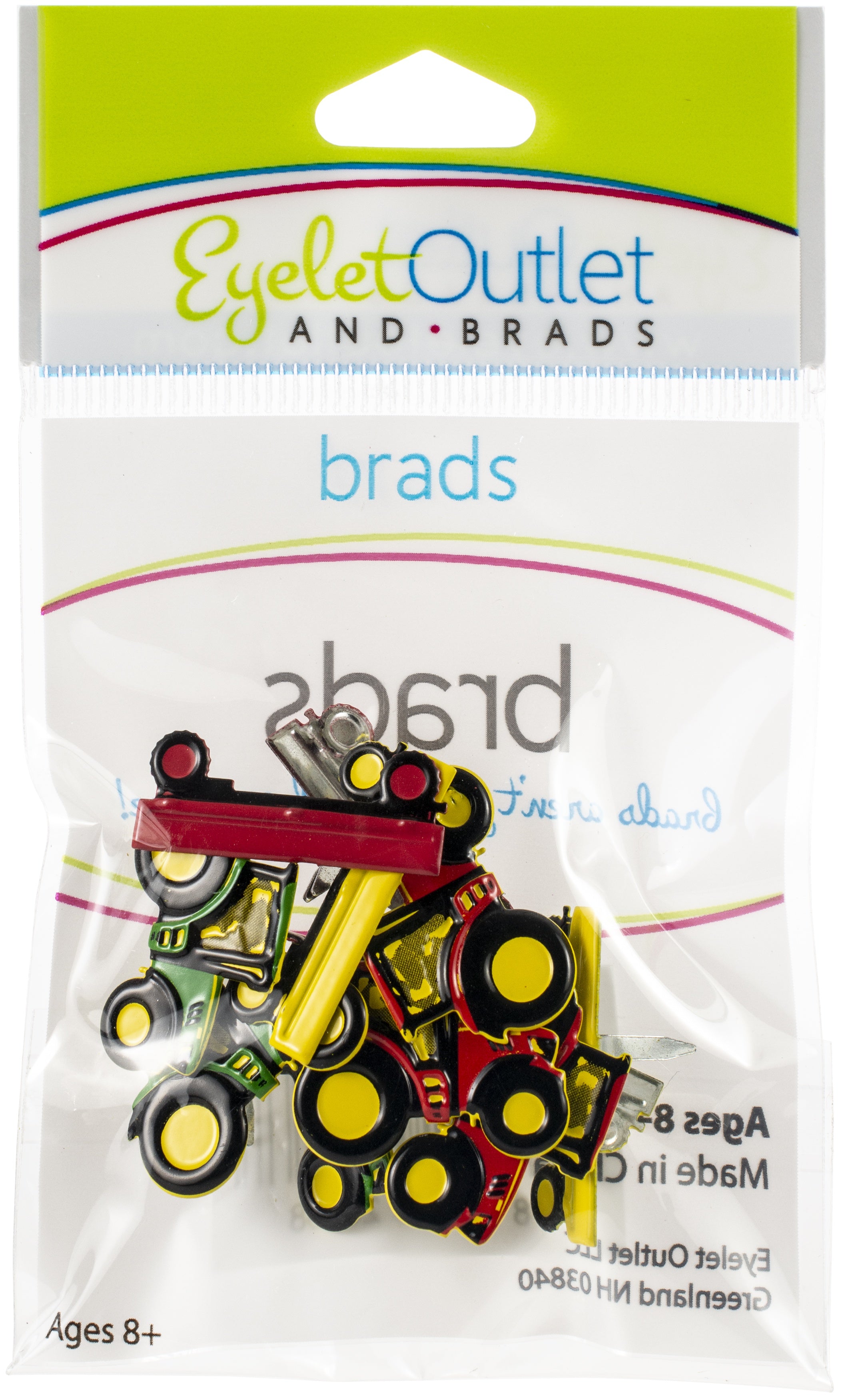 Eyelet Outlet Shape Brads 12/Pkg Tractor